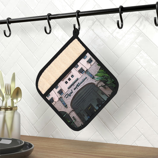 Pot Holder with Pocket ...  "La Grande Entree" At: 'The Pink Palace' ... The Royal Hawai'ian ... Honolulu, HI ... '27Oct2014' ... Original Works ...