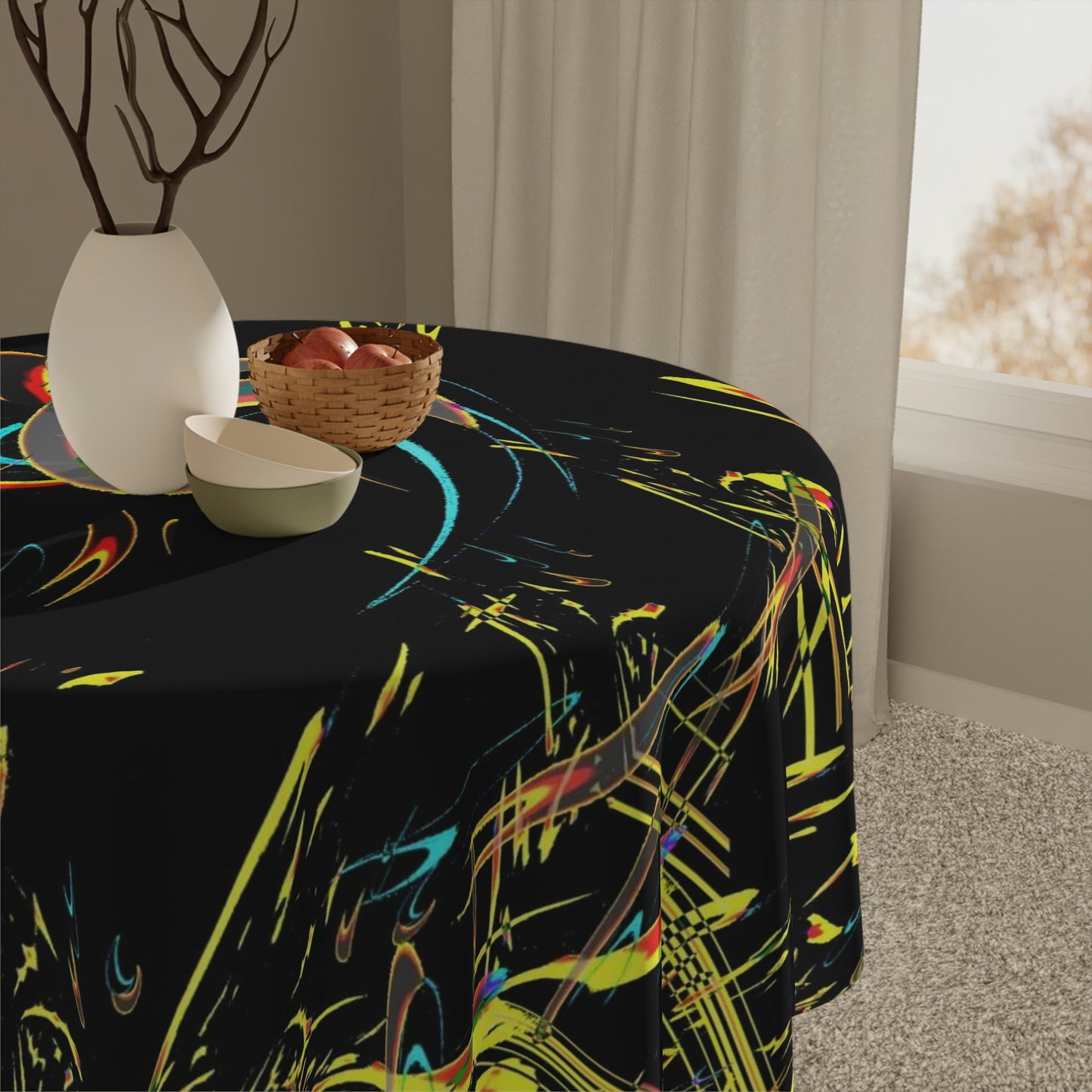 Tablecloth ... "Waning Moon" ... Central Idaho ... October 2022 ... Rendering Time: 22 Hours ... Original Works ...