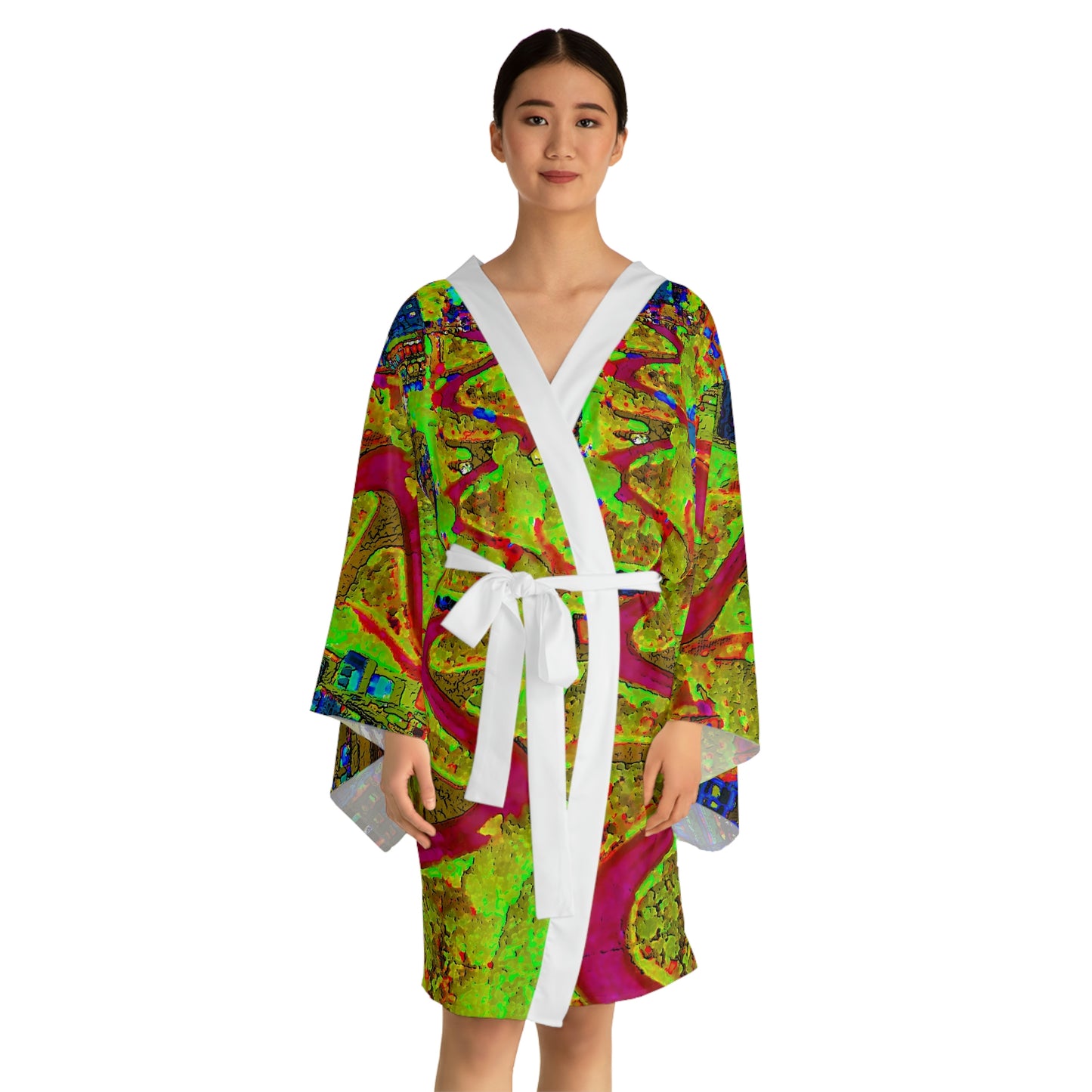Long Sleeve Kimono Robe ... A Crazy Street ... 'Eight Winding Curve-Switchbacks' ... "Lombard Street, San Francisco, CA' ... Family Archives: 1970's ... Original Works ...