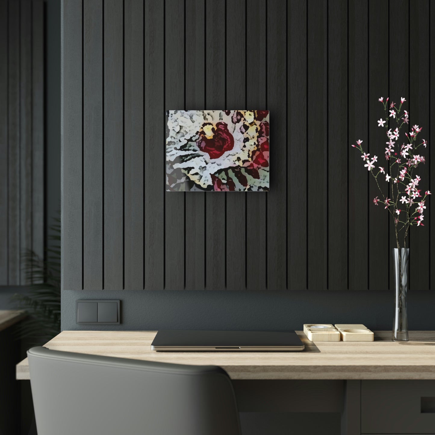 Acrylic Prints ... "A Friendly Flower" ... Pointsettia 'Pointing' ... Original Works ... (Supplied Photograph) ...