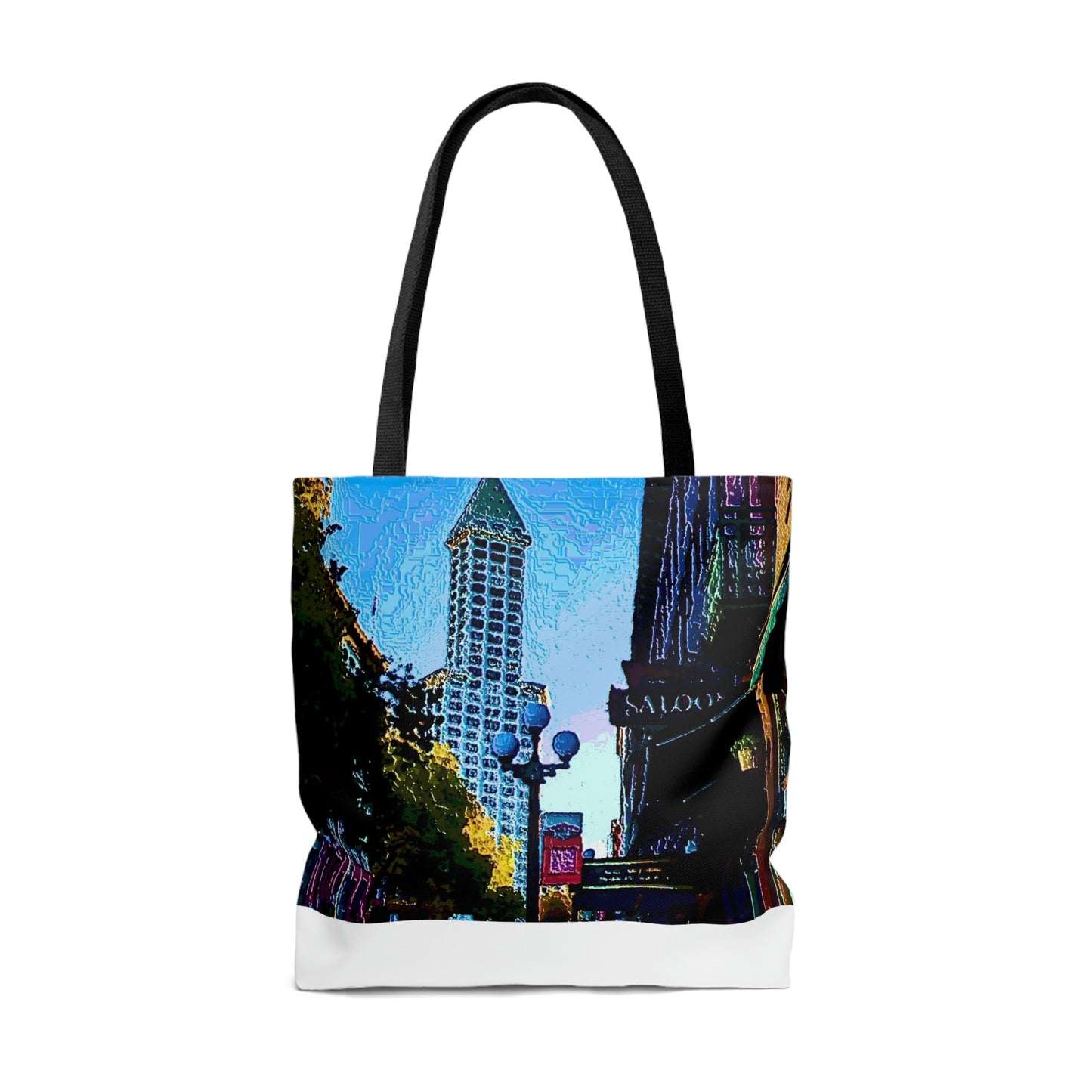 AOP Tote Bag ...  Pioneer Square & Smith Tower ... 'That World Famous View' ... Colleague Supplied Photo ... Original Works ...