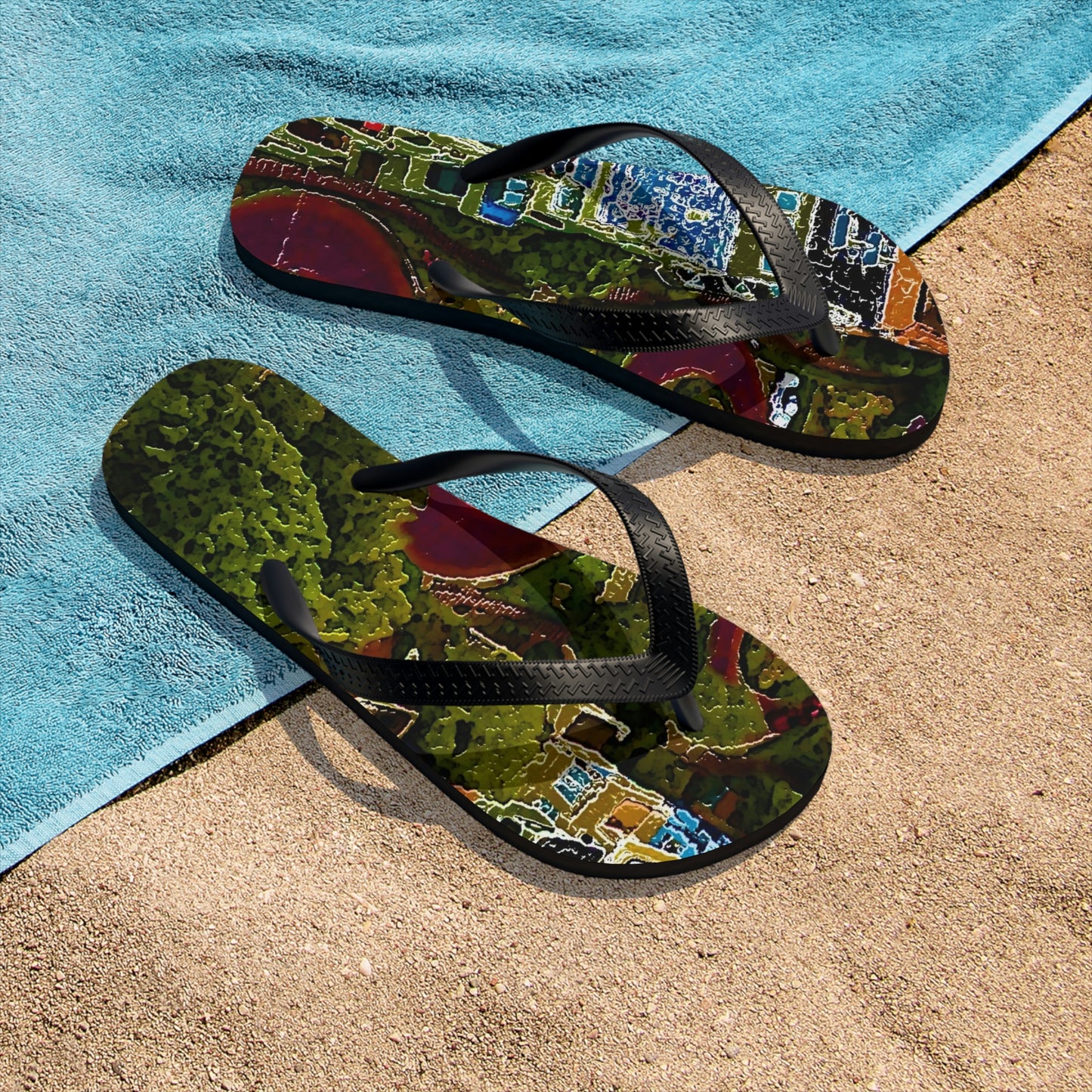 Unisex Flip-Flops ... A Crazy Street ... 'Eight Winding Curve-Switchbacks' ... "Lombard Street, San Francisco, CA' ... Family Archives: 1970's ... Original Works ...