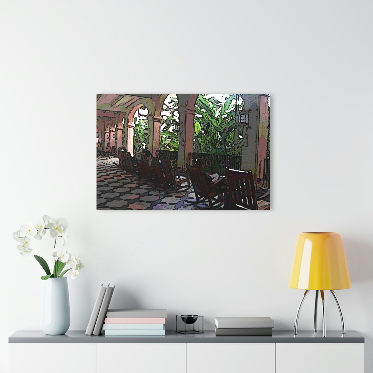 Acrylic Prints (French Cleat Hanging) ... Lanai & Rocking Chairs At: 'The Pink Palace' ... The Royal Hawai'ian ... Honolulu, HI ... '27Oct2014' ... Original Works ...