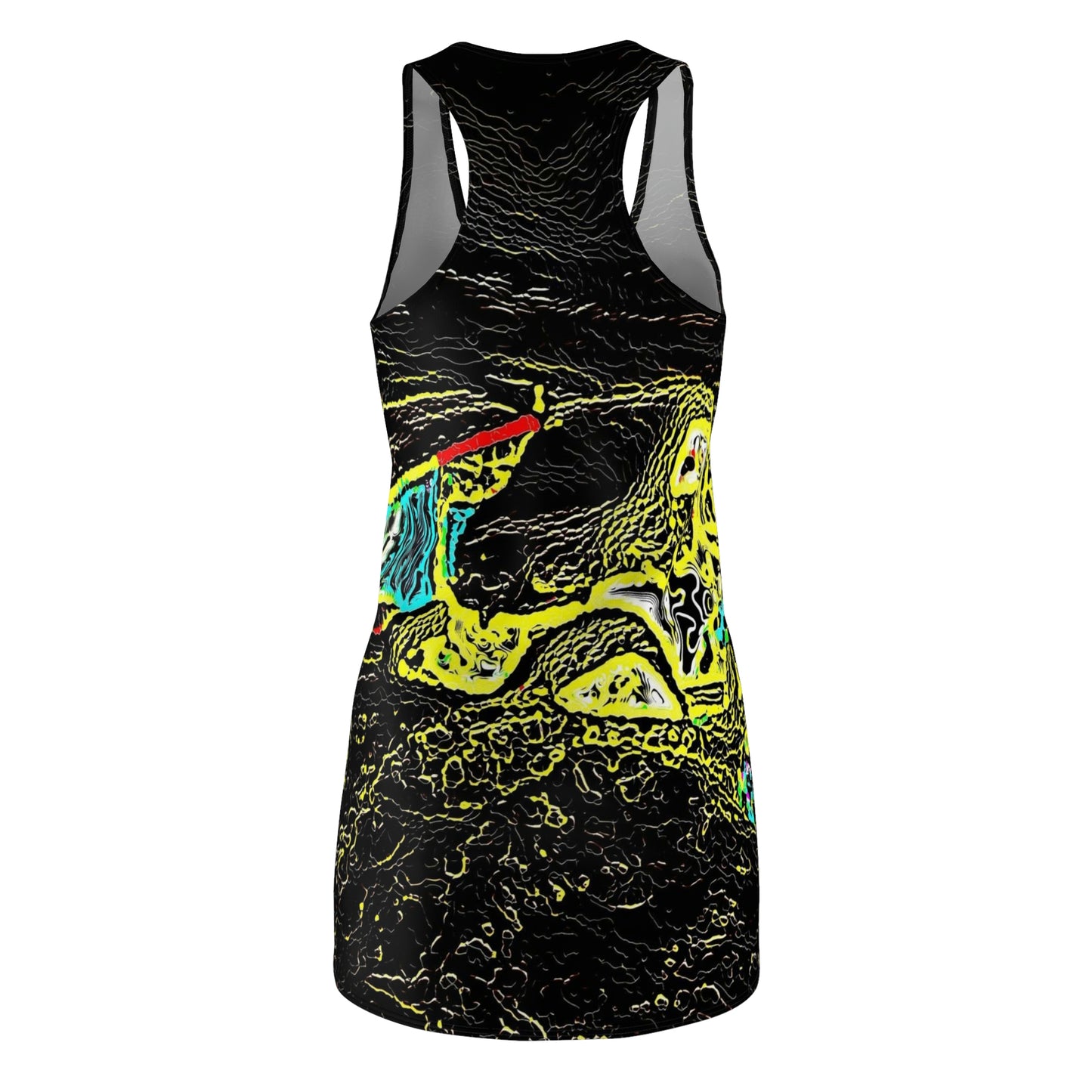 Women's Cut & Sew Racerback Dress (AOP) ... "Snow Vehicle In Snow Storm At-Rest" ... Circa 12Mar23 ... Central Idaho ... 18-Hours Rendering Time: Original Works ...