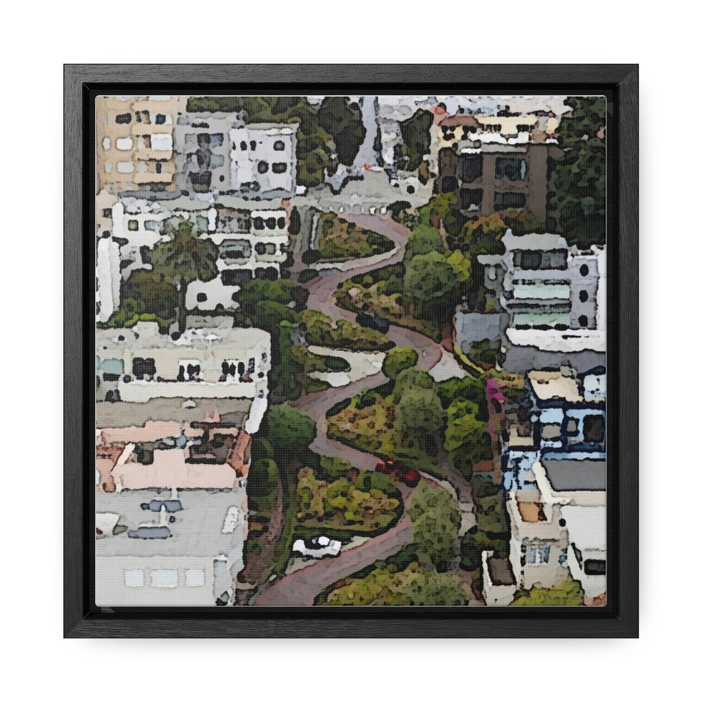 Gallery Canvas Wraps, Square Frame ... A Crazy Street ... 'Eight Winding Curve-Switchbacks' ... "Lombard Street, San Francisco, CA' ... Family Archives: 1970's ... Original Works ...