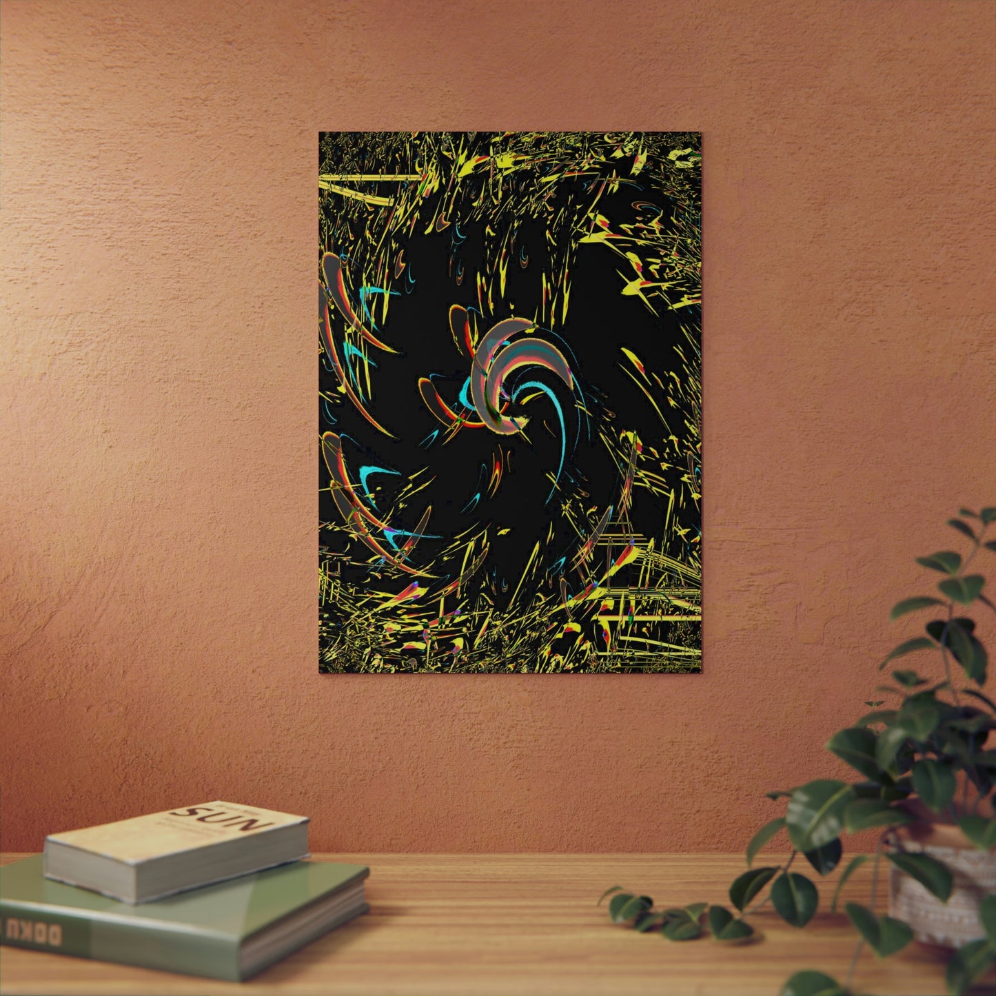 Aluminum Composite Panels ... "Waning 1/8 Moon" ... Central Idaho ... Late-Autumn 2021 ... Renedering Time: 18 Hours ... Original Works ... Mandelbrot & Julian Fractals & Illusions ...