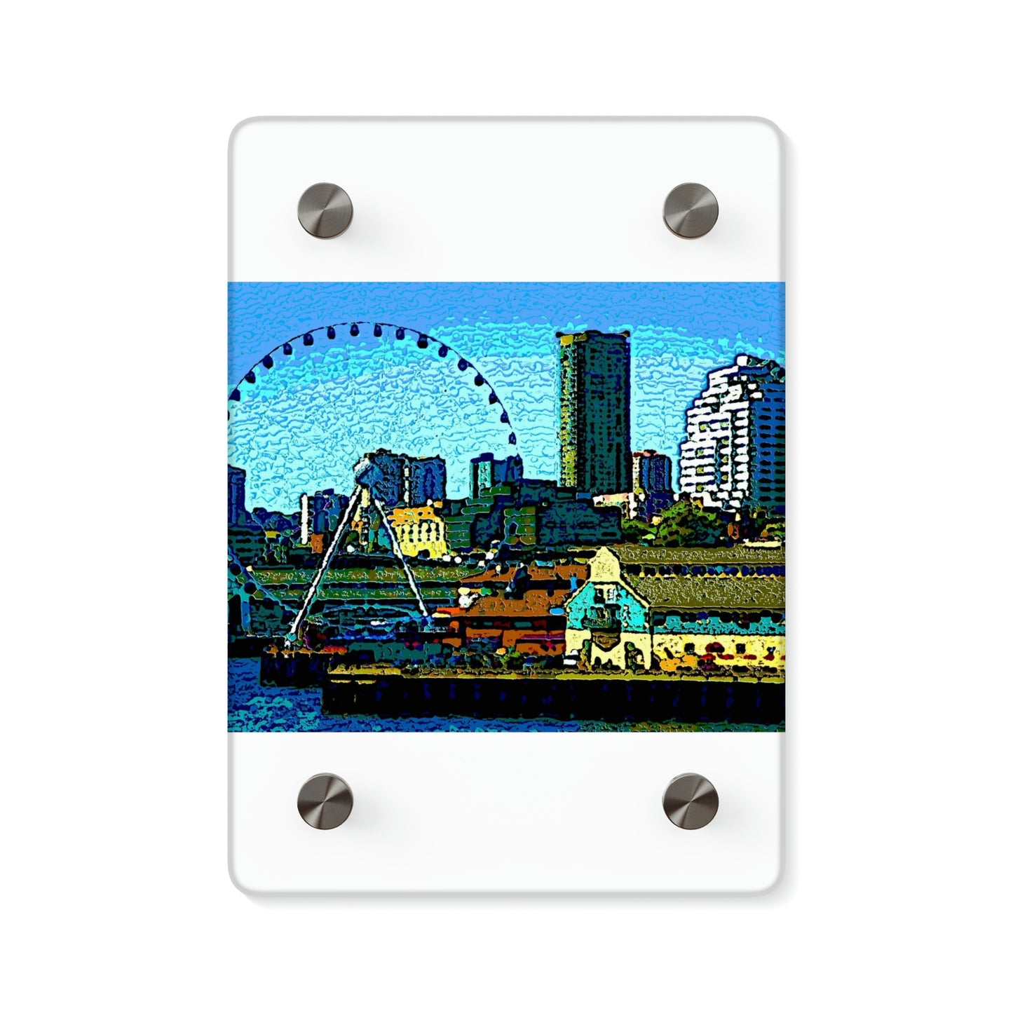 Acrylic Wall Art Panels ... That Classic Wheel ... 'Seattle's Wheel' ... & An Old Classic Waterside Vendors ...  'Family Archives' ... Original Works ...
