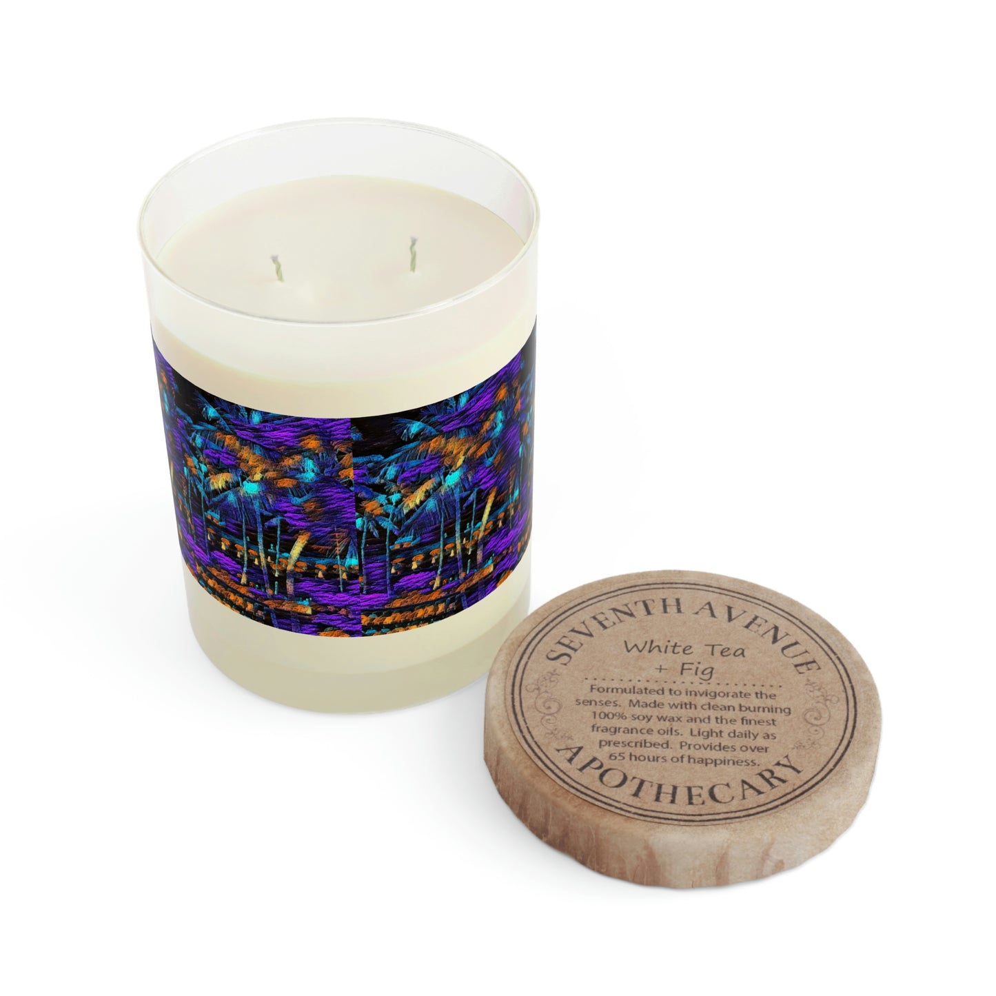 Scented Candle - Full Glass, 11oz ... "The Royal Hawai'ian: Waikiki Beach_Beach" ... Honolulu, HI ... Ocotber 2014 (Halloween) ... Original Works ...
