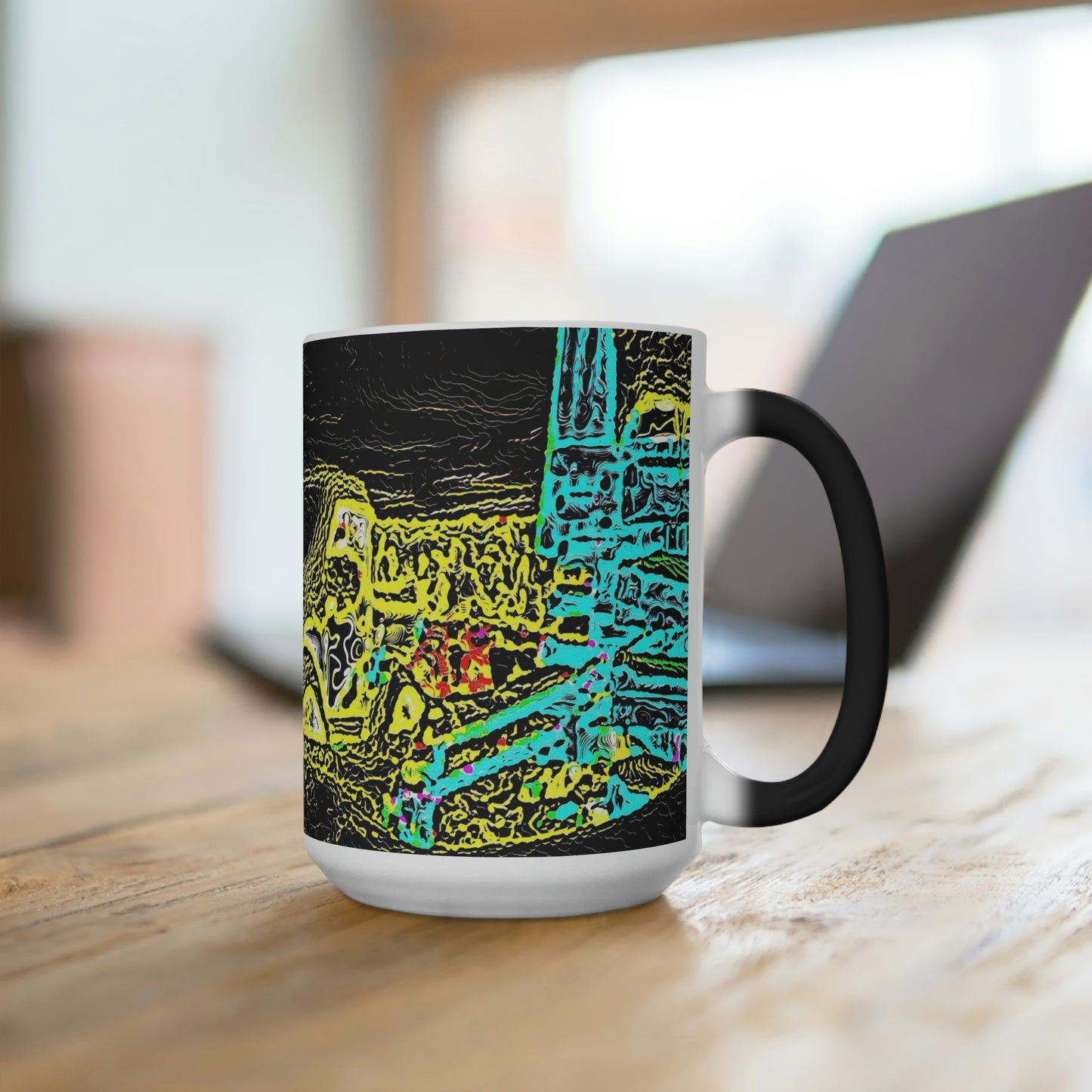 Color Changing Mug ... "Snow Vehicle In Snow Storm At-Rest" ... Circa 12Mar23 ... Central Idaho ... 18-Hours Rendering Time: Original Works ...