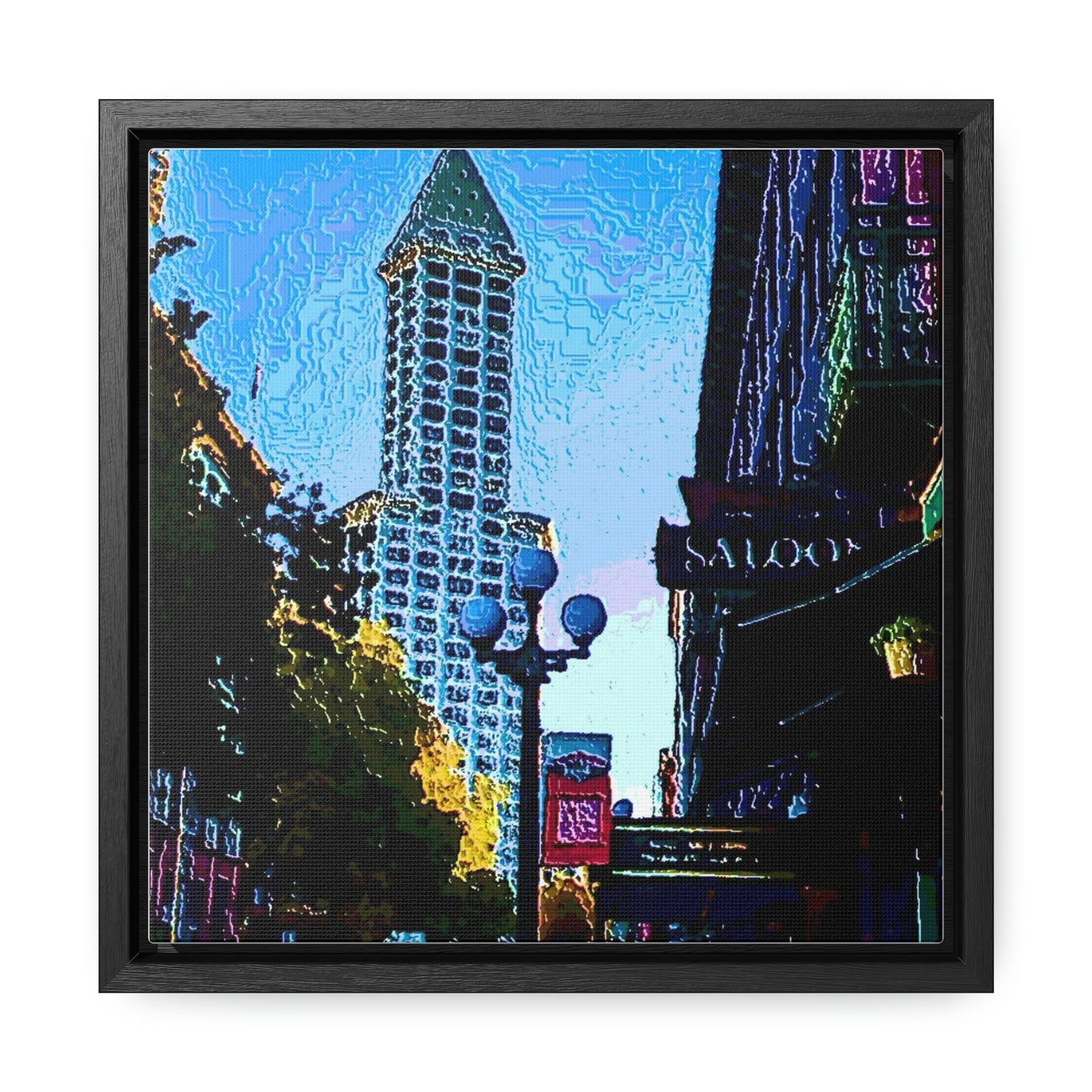 Gallery Canvas Wraps, Square Frame ...  Pioneer Square & Smith Tower ... 'That World Famous View' ... Colleague Supplied Photo ... Original Works ...