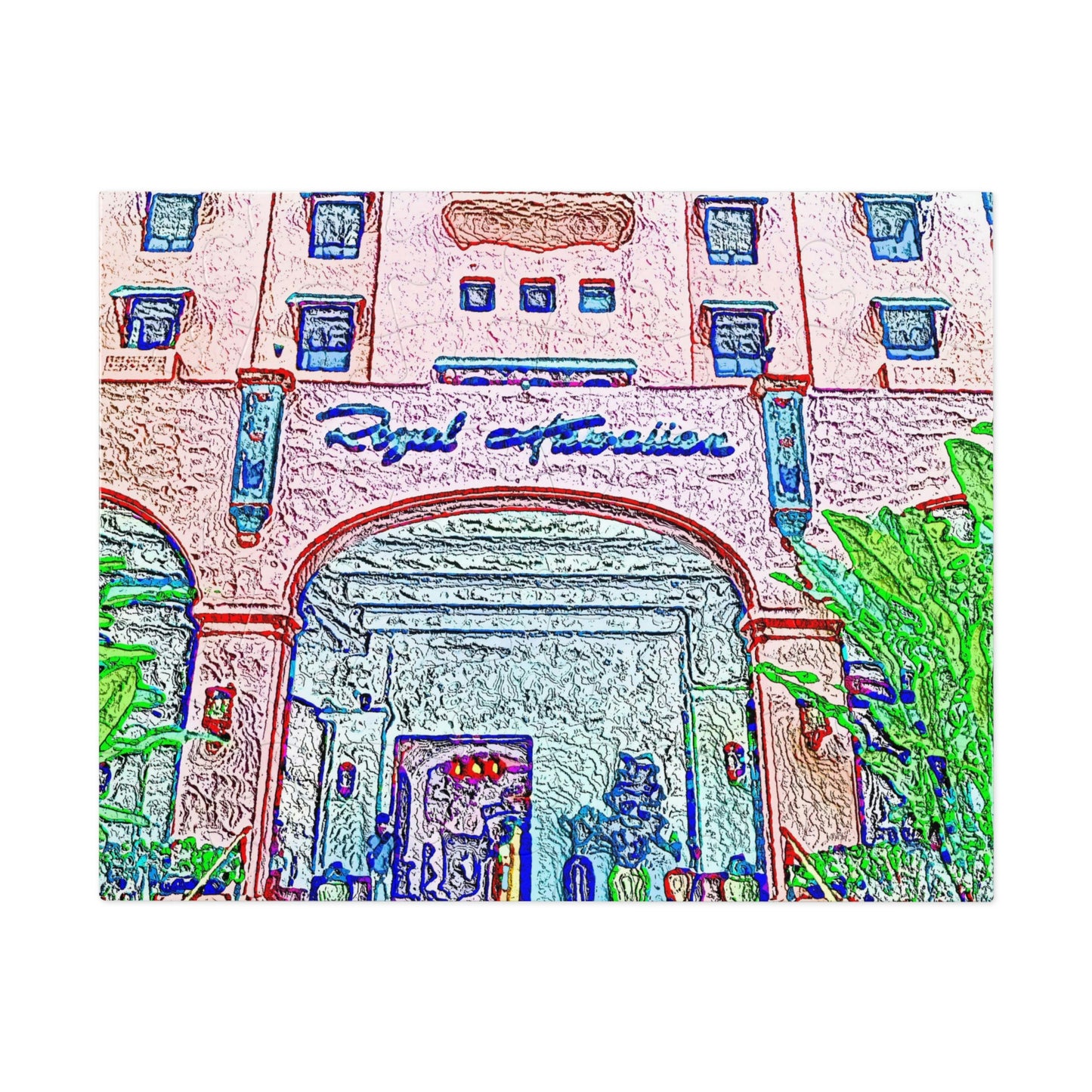 Jigsaw Puzzle (30, 110, 252, 500,1000-Piece) ... "La Grande Entree" At: 'The Pink Palace' ... The Royal Hawai'ian ... Honolulu, HI ... '27Oct2014' ... Original Works ...
