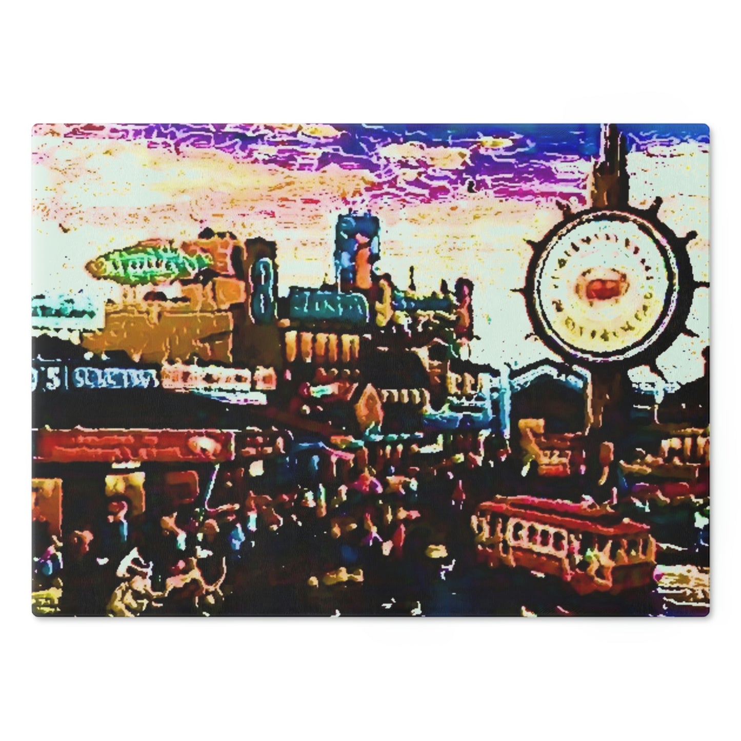 Cutting Board ... "No.9 Fishermen's Grotto - Fishermen's Wharf, SF, California" ... Family Archives: 1970's ... Original Works ...