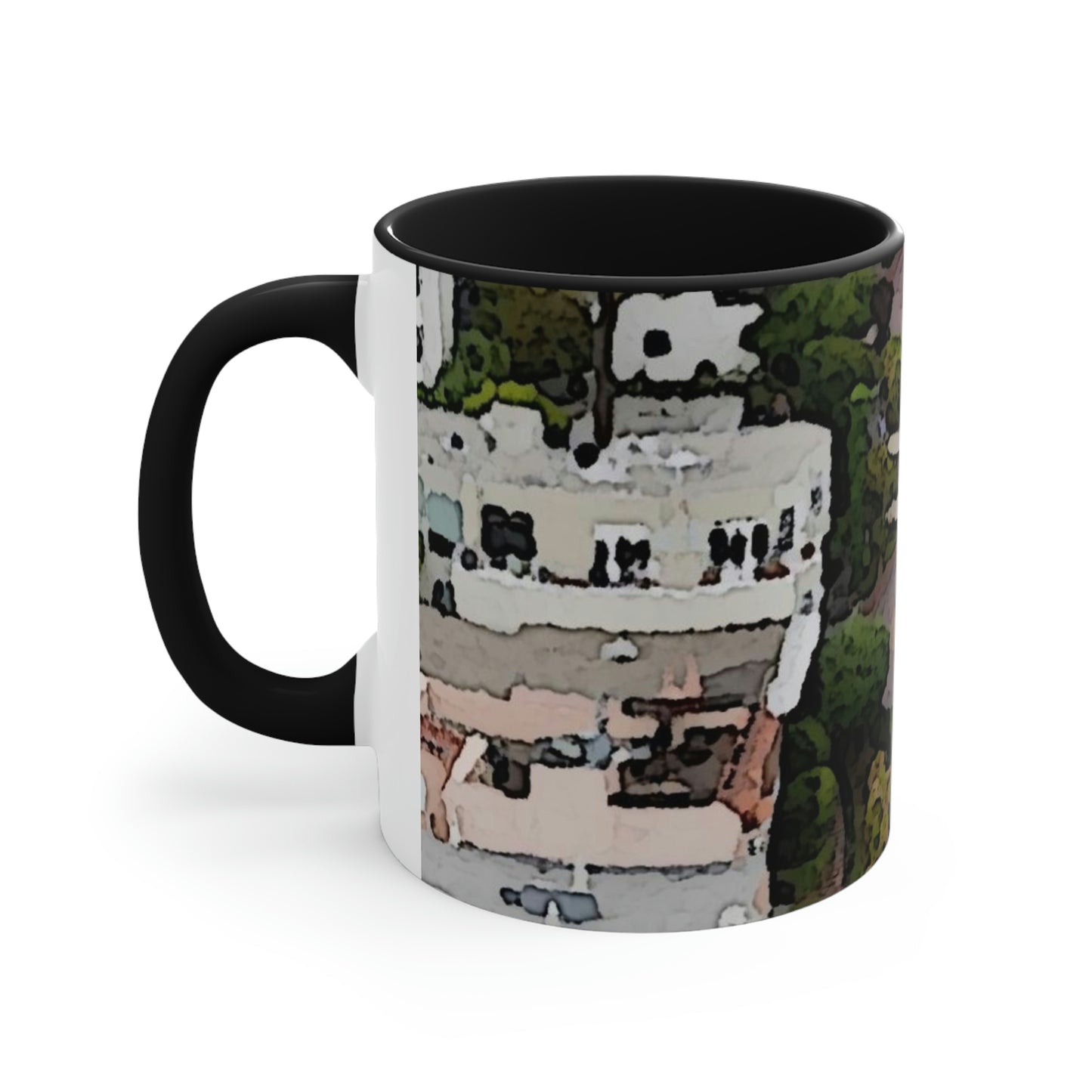 Accent Coffee Mug, 11oz ... A Crazy Street ... 'Eight Winding Curve-Switchbacks' ... "Lombard Street, San Francisco, CA' ... Family Archives: 1970's ... Original Works ...