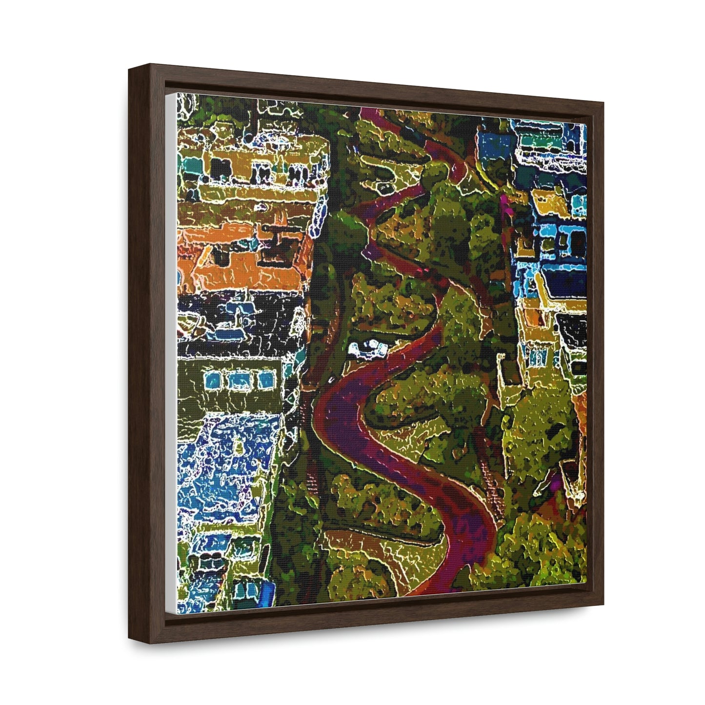 Gallery Canvas Wraps, Square Frame ... A Crazy Street ... 'Eight Winding Curve-Switchbacks' ... "Lombard Street, San Francisco, CA' ... Family Archives: 1970's ... Original Works ...