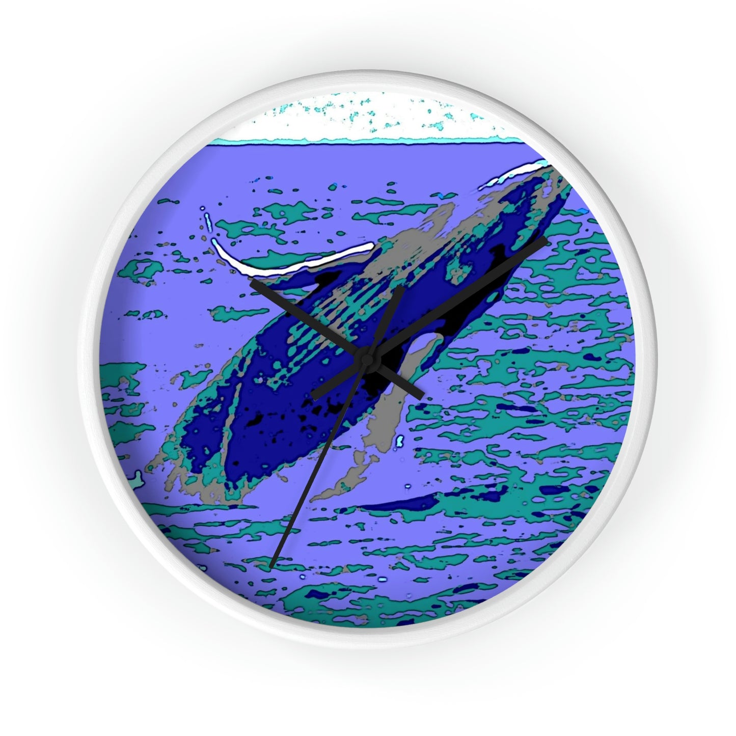 Wall clock .... Baby Humpback Breaching ... Maui, HI: April 2022 ... "Family Archives: KPH" ... Original Works ...