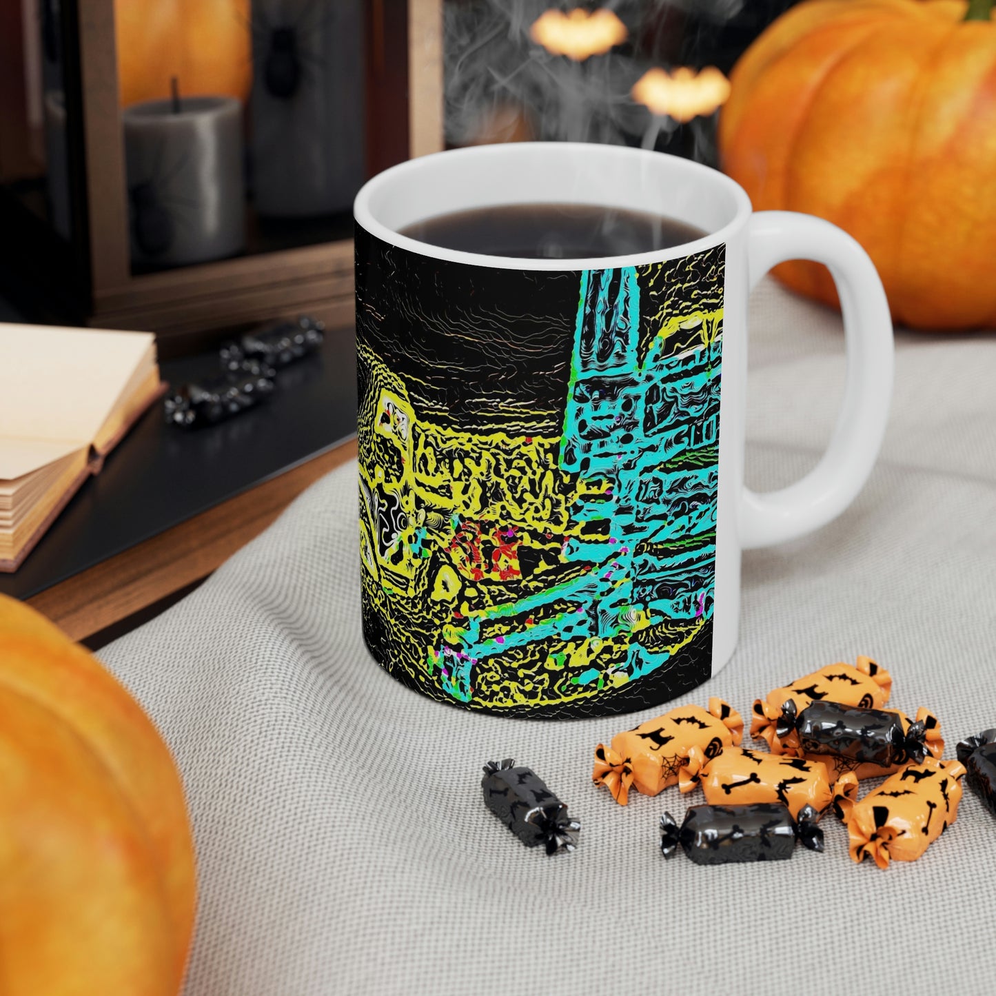Ceramic Mug 11oz ... "Snow Vehicle In Snow Storm At-Rest" ... Circa 12Mar23 ... Central Idaho ... 18-Hours Rendering Time: Original Works ...