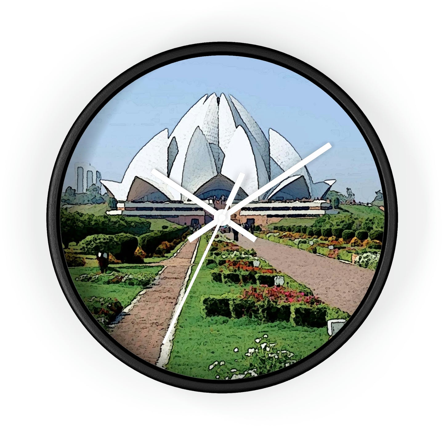 Wall clock ... 'Bahai'i House-Of-Worship' ... "Lotus Temple: Delhi, India, 2008" ... Original Works ...