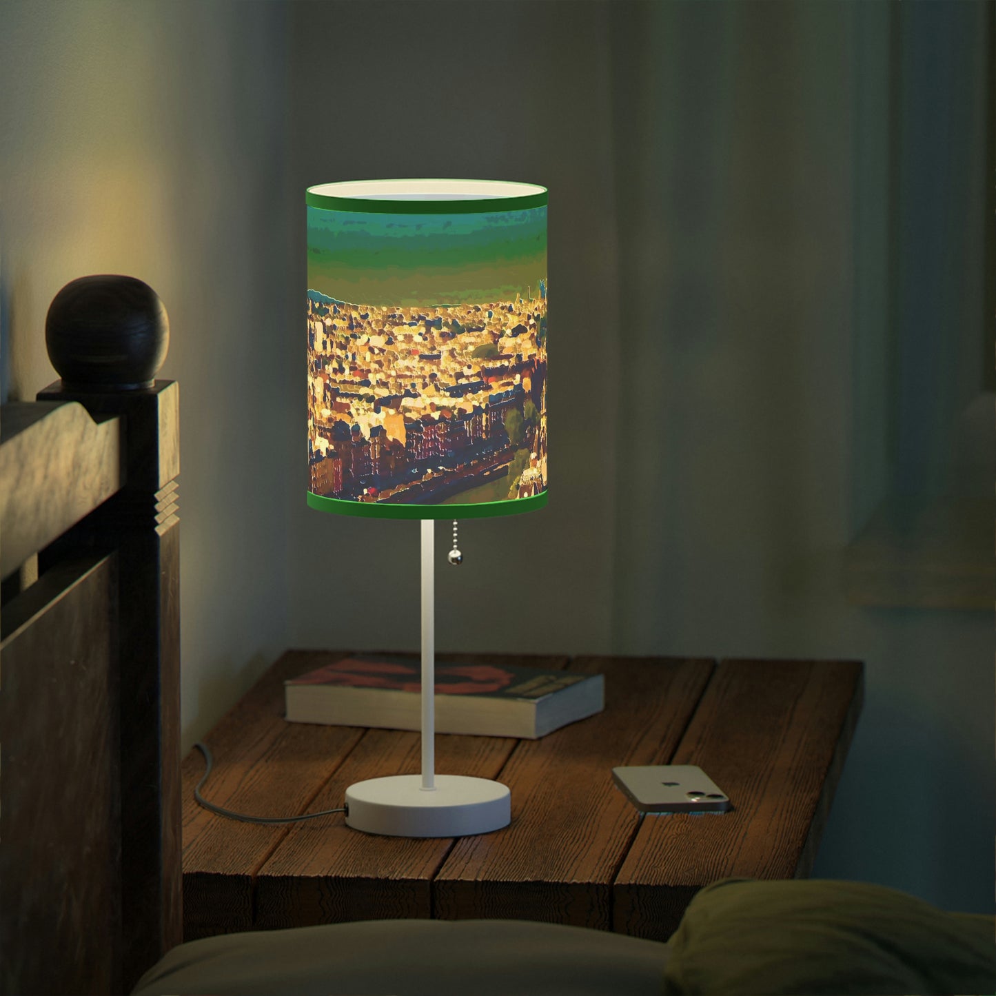 Lamp on a Stand, US|CA plug ... Au Paris ... "Along The River Seine" ... Barbara Joan Bonnel-Holt: 1972 ... Original Works ...