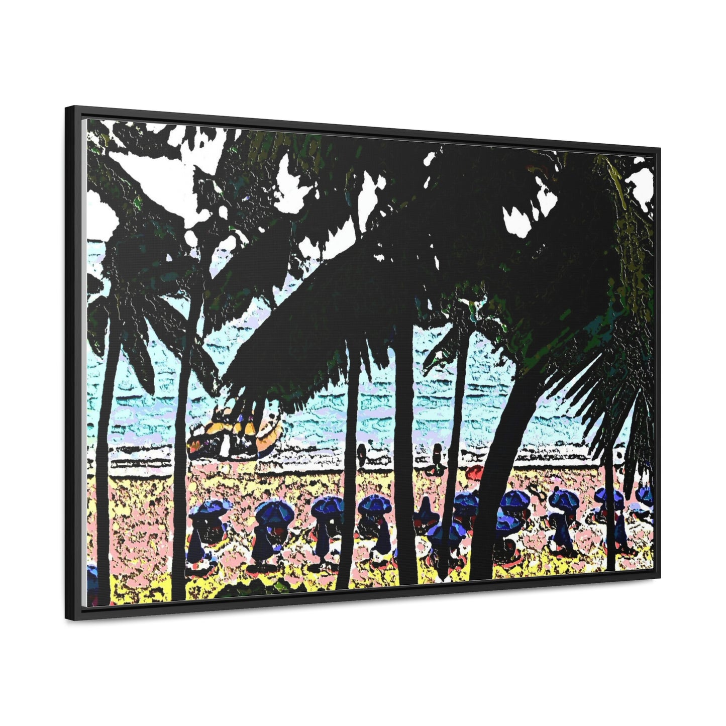 Gallery Canvas Wraps, Horizontal Frame ... "A Beautiful Beach Amongst The Palms" ... The Outrigger Waikiki, Honolulu, Oahu ... Original Works ...