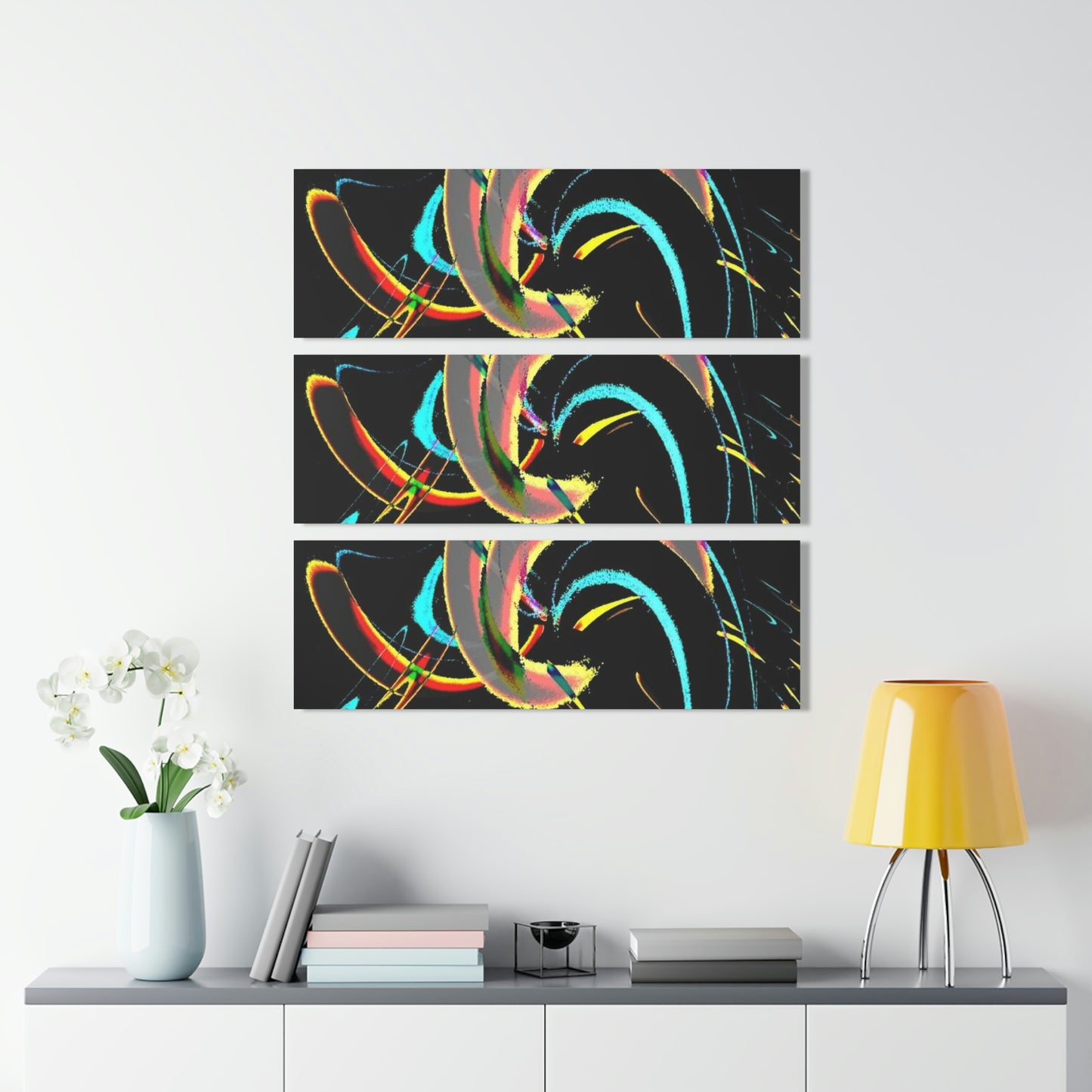 Acrylic Prints (Triptych) ... "Waning Moon" ... Central Idaho ... October 2022 ... Rendering Time: 22 Hours ... Original Works ...