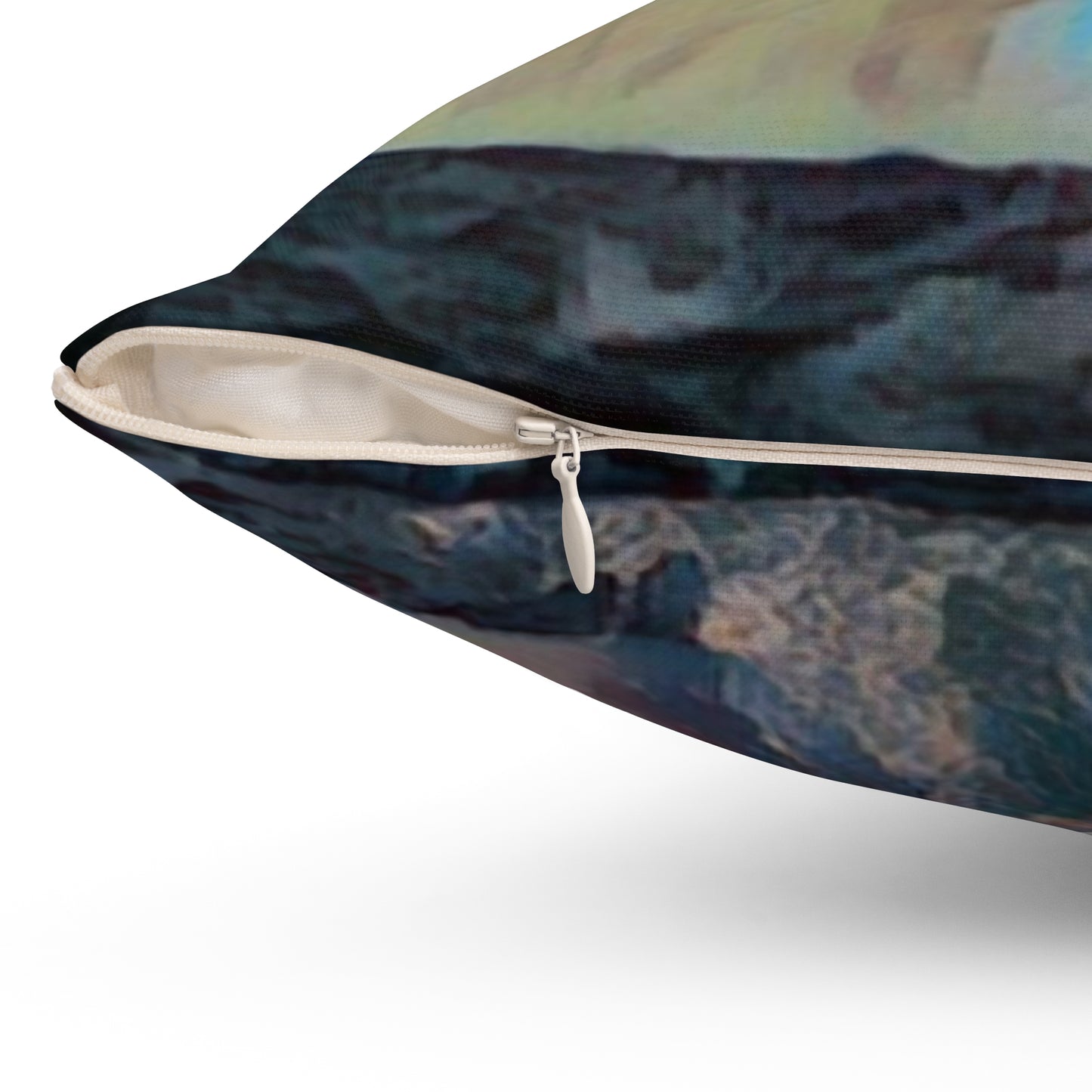 Spun Polyester Square Pillow ... An Extraordinary Humpback Breach ... 'With Explosive Energy' ... Family Archives (KPH) ... Circa: 21st Century. Maui, HI ... Original Works ...