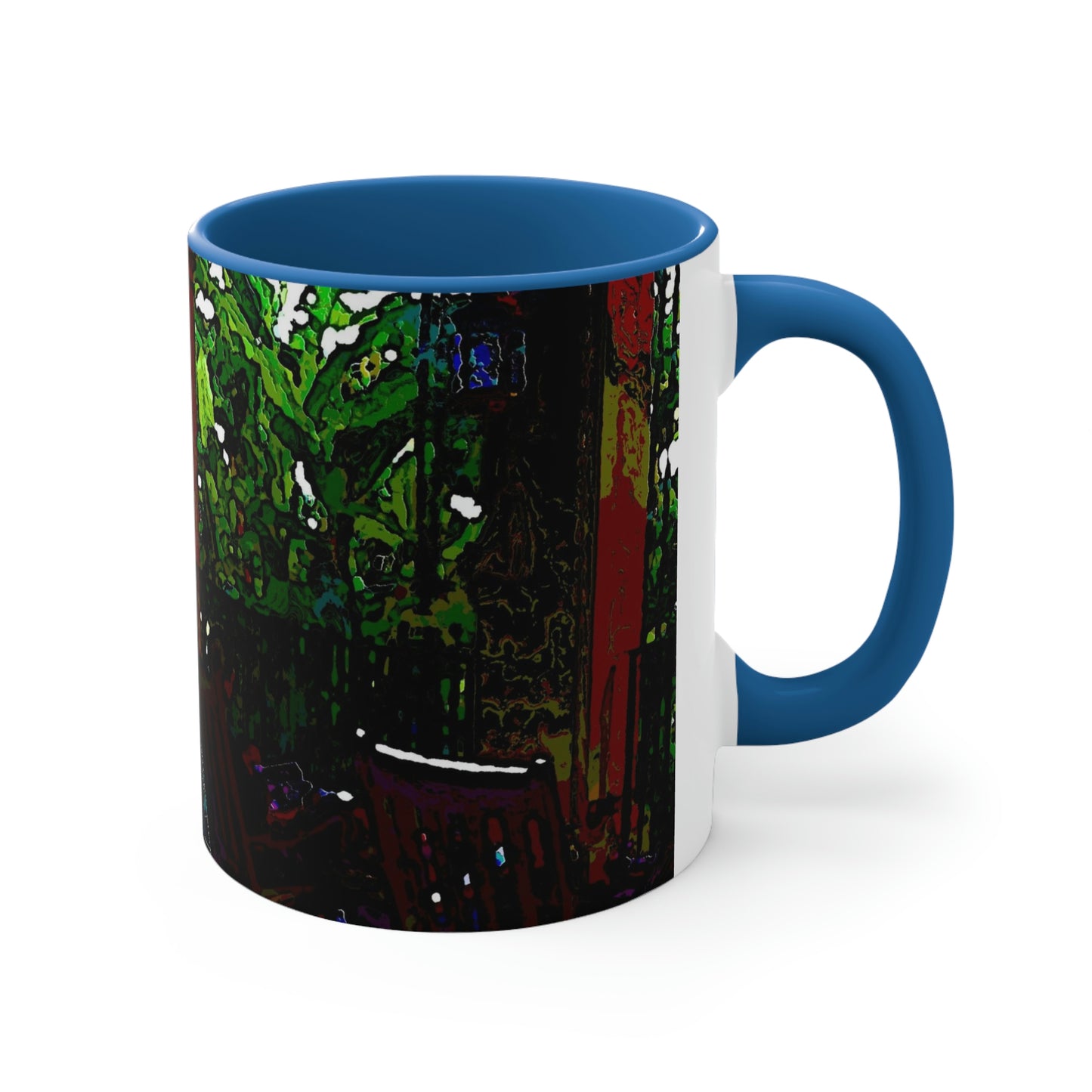 Accent Coffee Mug, 11oz ...  Lanai & Rocking Chairs At: 'The Pink Palace' ... The Royal Hawai'ian ... Honolulu, HI ... '27Oct2014' ... Original Works ...