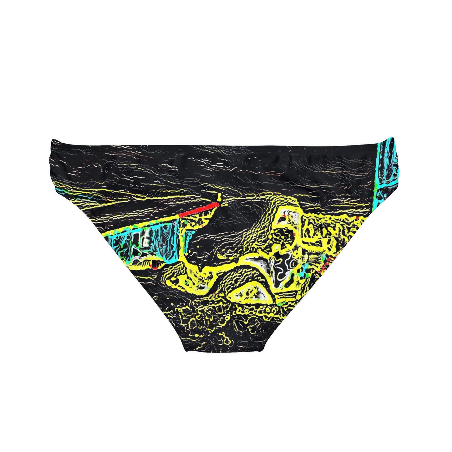 Loop Tie Side Bikini Bottom (AOP) ... "Snow Vehicle In Snow Storm At-Rest" ... Circa 12Mar23 ... Central Idaho ... 18-Hours Rendering Time: Original Works ...