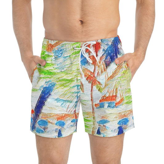 Swim Trunks (AOP) ... "The Royal Hawai'ian: Waikiki Beach_Beach" ... Honolulu, HI ... October 2014 (Halloween) ... Original Works ...