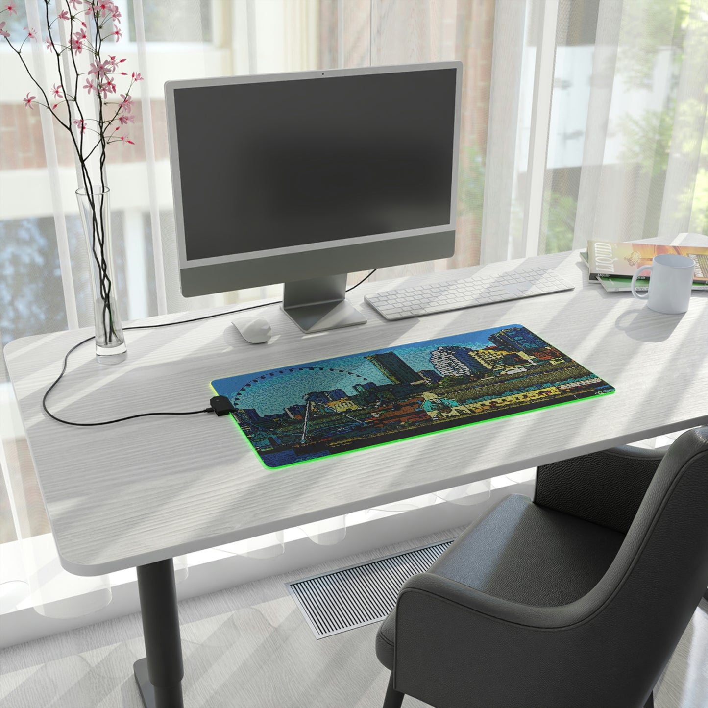 LED Gaming Mouse Pad ... That Classic Wheel ... 'Seattle's Wheel' ... & Old Classic Waterside Vendors ...  'Family Archives' ... Original Works ...