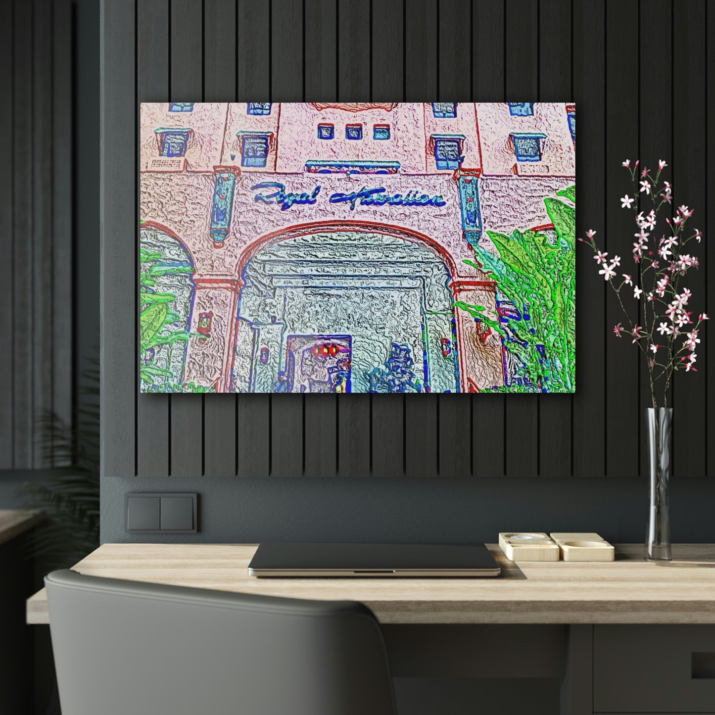 Acrylic Prints ...  "La Grande Entree" At: 'The Pink Palace' ... The Royal Hawai'ian ... Honolulu, HI ... '27Oct2014' ... Original Works ...