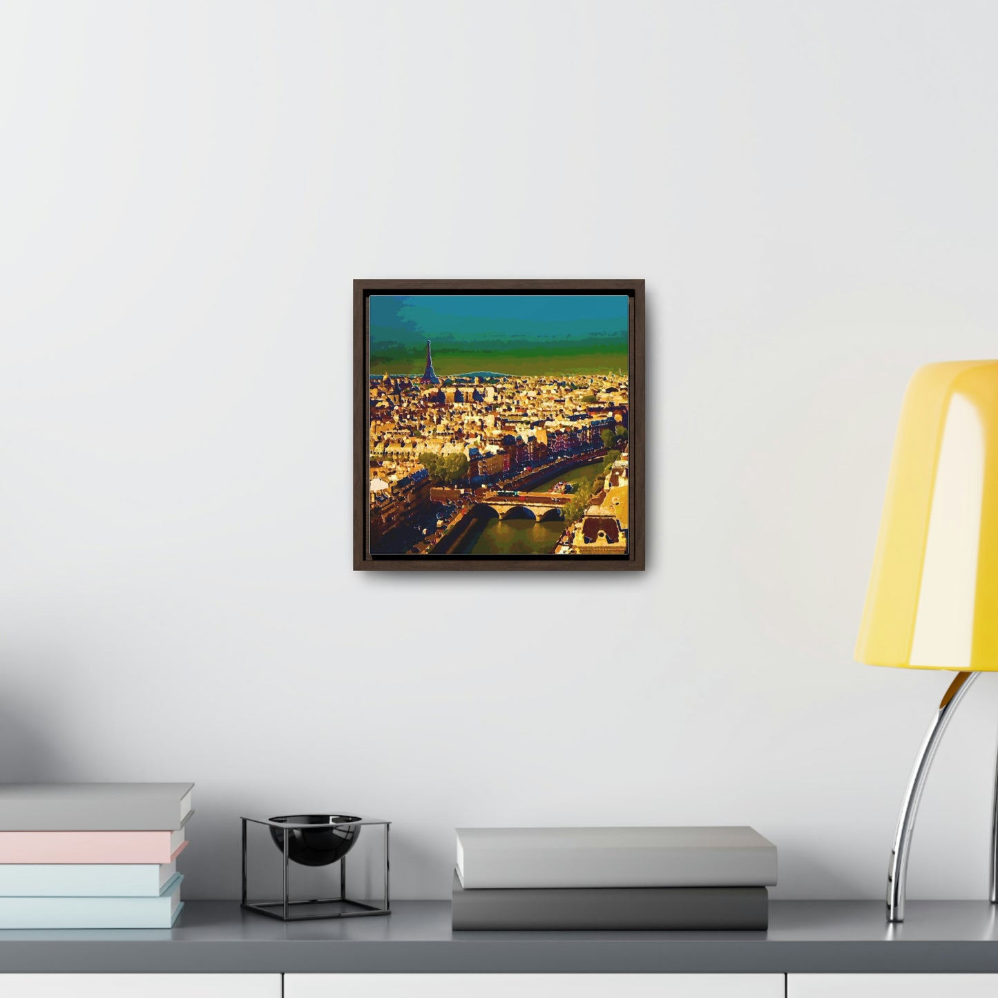Gallery Canvas Wraps, Square Frame ... Au Paris ... "Along The River Seine" ... Barbara Joan Bonnel-Holt: 1972 ... Original Works ...