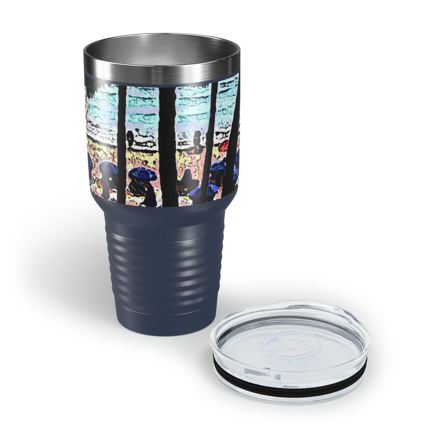 Ringneck Tumbler, 30oz ... "A Beautiful Beach Amongst The Palms" ... The Outrigger Waikiki, Honolulu, Oahu ... Original Works ...