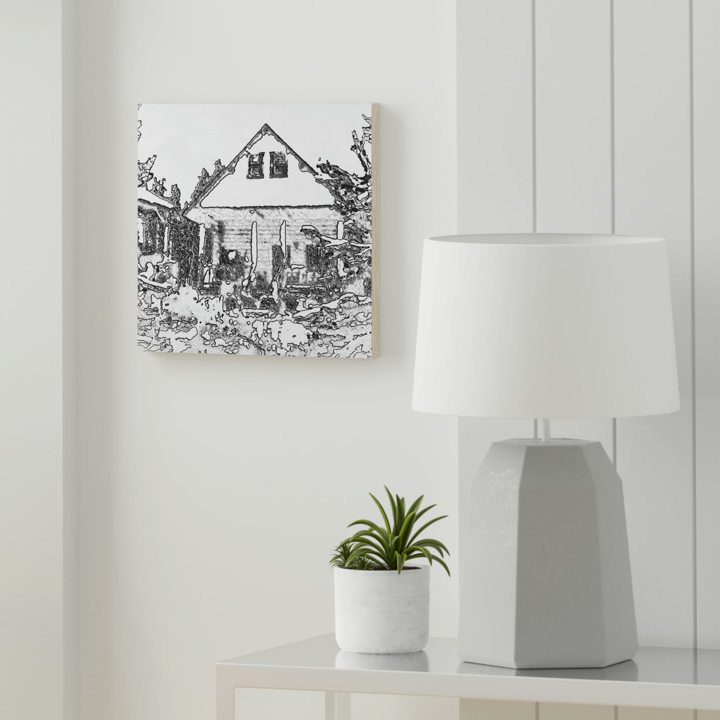 Wood Canvas ... A View Through The Pines ... 'Black & White Composition' ...