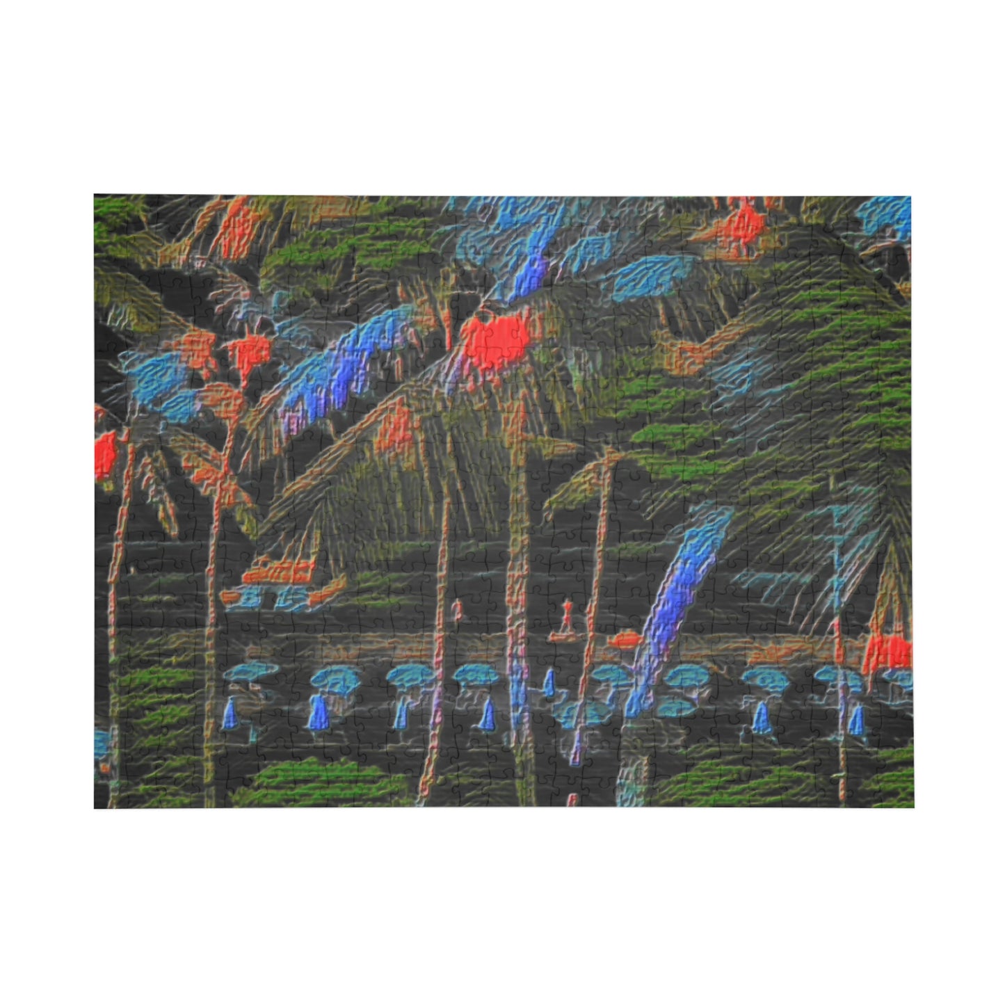 Puzzle (96, 252, 500, 1000-Piece) ... "The Royal Hawai'ian: Waikiki Beach_Beach" ... Honolulu, HI ... Ocotber 2014 (Halloween) ... Original Works ...