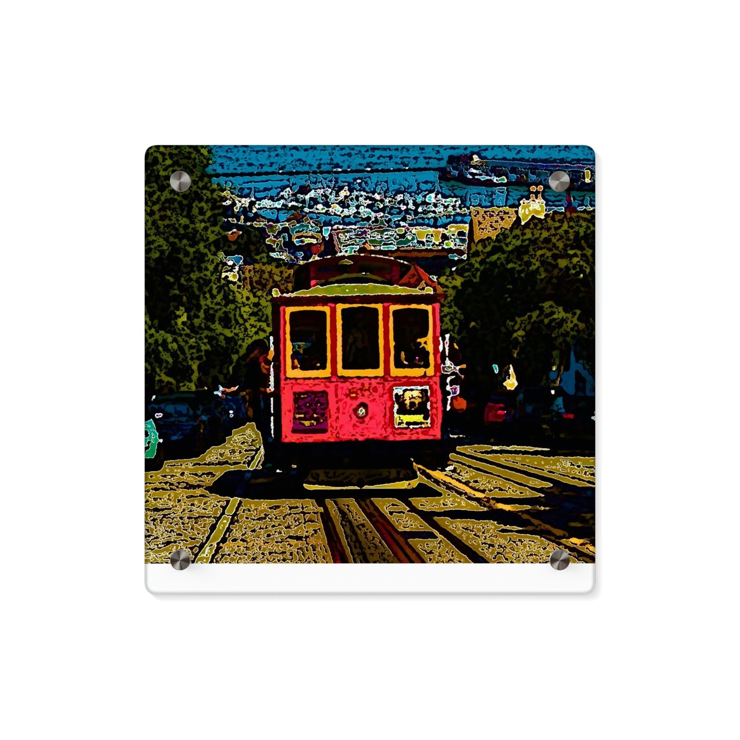 Acrylic Wall Art Panels ... San Francisco ... 'A Rice-A-Roni-A-San Francisco Treat' ... "A Cable Car Classic" ... Family Archives: 1973 ... Original Works ...