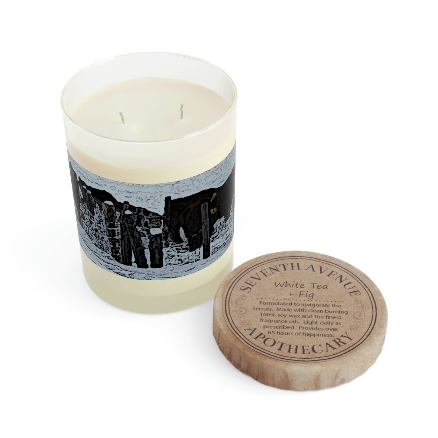 Scented Candle - Full Glass, 11oz ... A Quiet Morning ... "Along The Red River & Nature Preserve Plateau" ... Jan23 ... Original Works ...