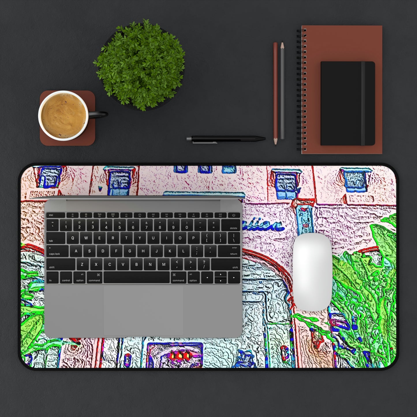 Desk Mat ... "La Grande Entree" At: 'The Pink Palace' ... The Royal Hawai'ian ... Honolulu, HI ... '27Oct2014' ... Original Works ...