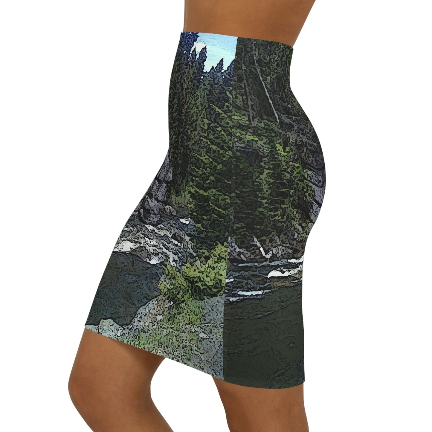 Women's Mini Skirt ..."I Am Innocent" ... Tricky-Dick Immortalized ... Nixon Rock: Along The River ... Central Idaho, Summer 2020 ... Original Works ...