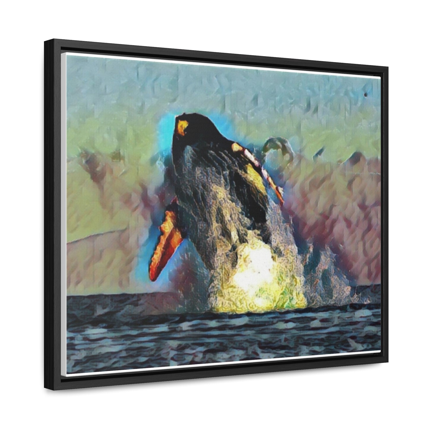 Gallery Canvas Wraps, Horizontal Frame ... An Extraordinary Humpback Breach ... 'With Explosive Energy' ... Family Archives (KPH) ... Circa: 21st Century. Maui, HI ... Original Works ...