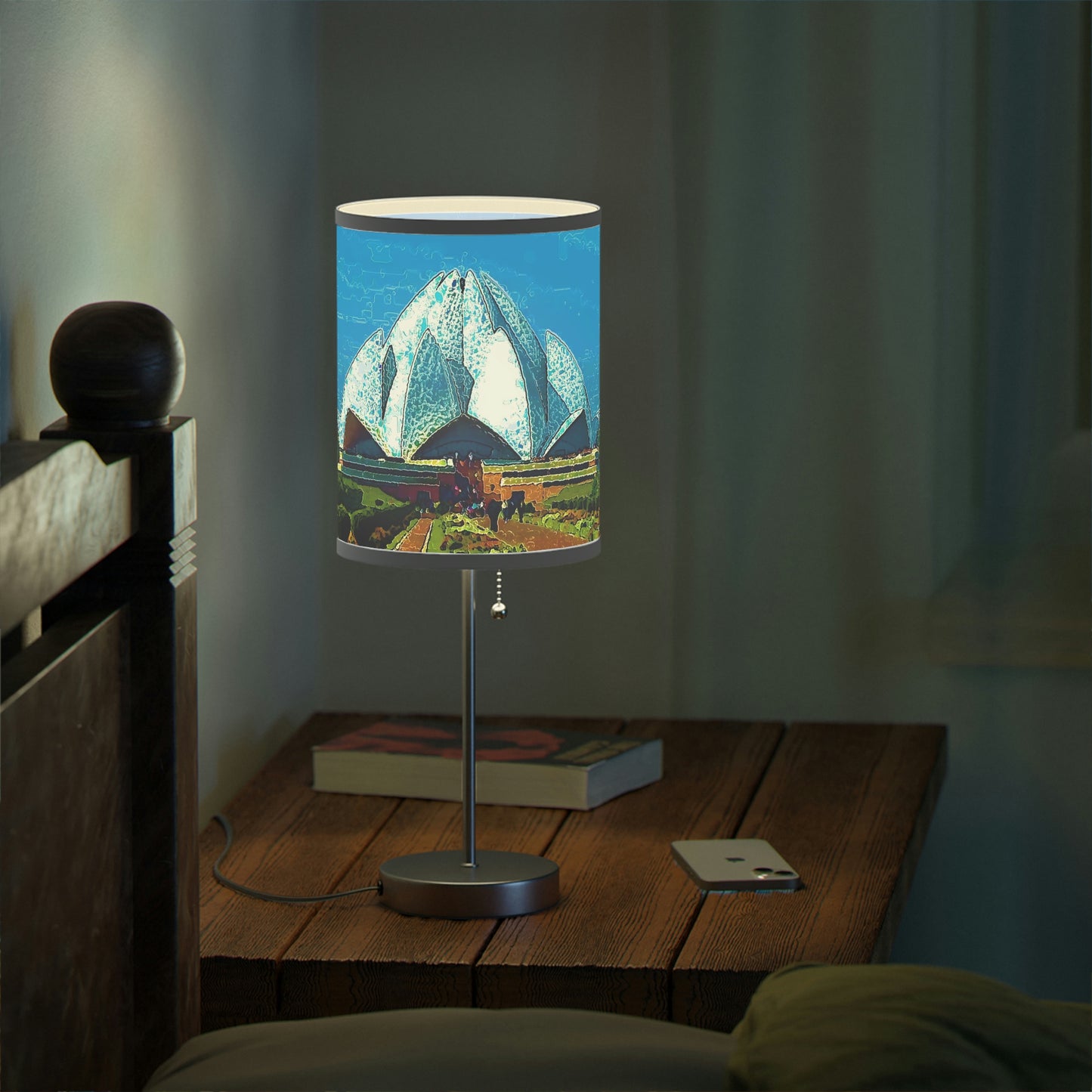 Lamp on a Stand, US|CA plug ... 'Bahai'i House-Of-Worship' ... "Lotus Temple: Delhi, India, 2008" ... Original Works ...