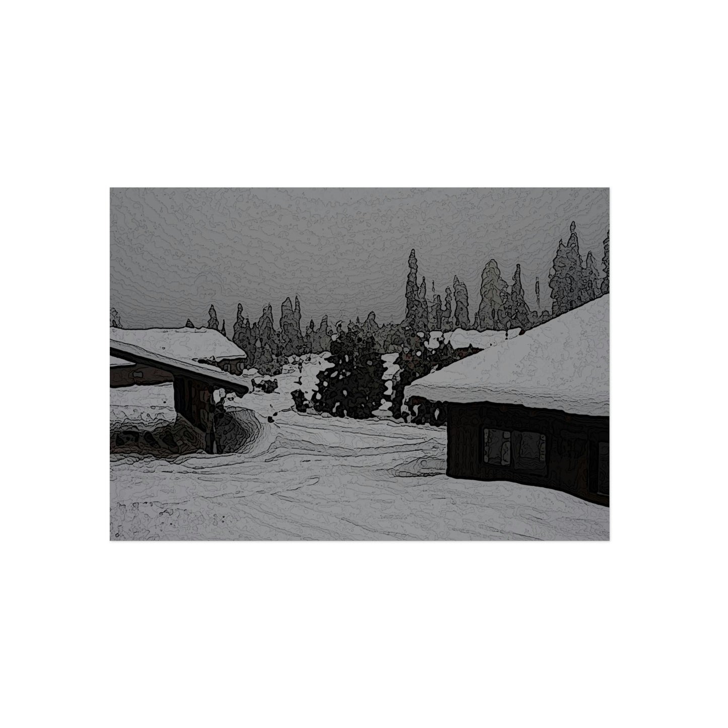 Aluminum Composite Panels ... "A Very Snowy-Day In The Mountains" ... November 2022 ... Central Idaho, 6,000' Elevation ... Original Works ...