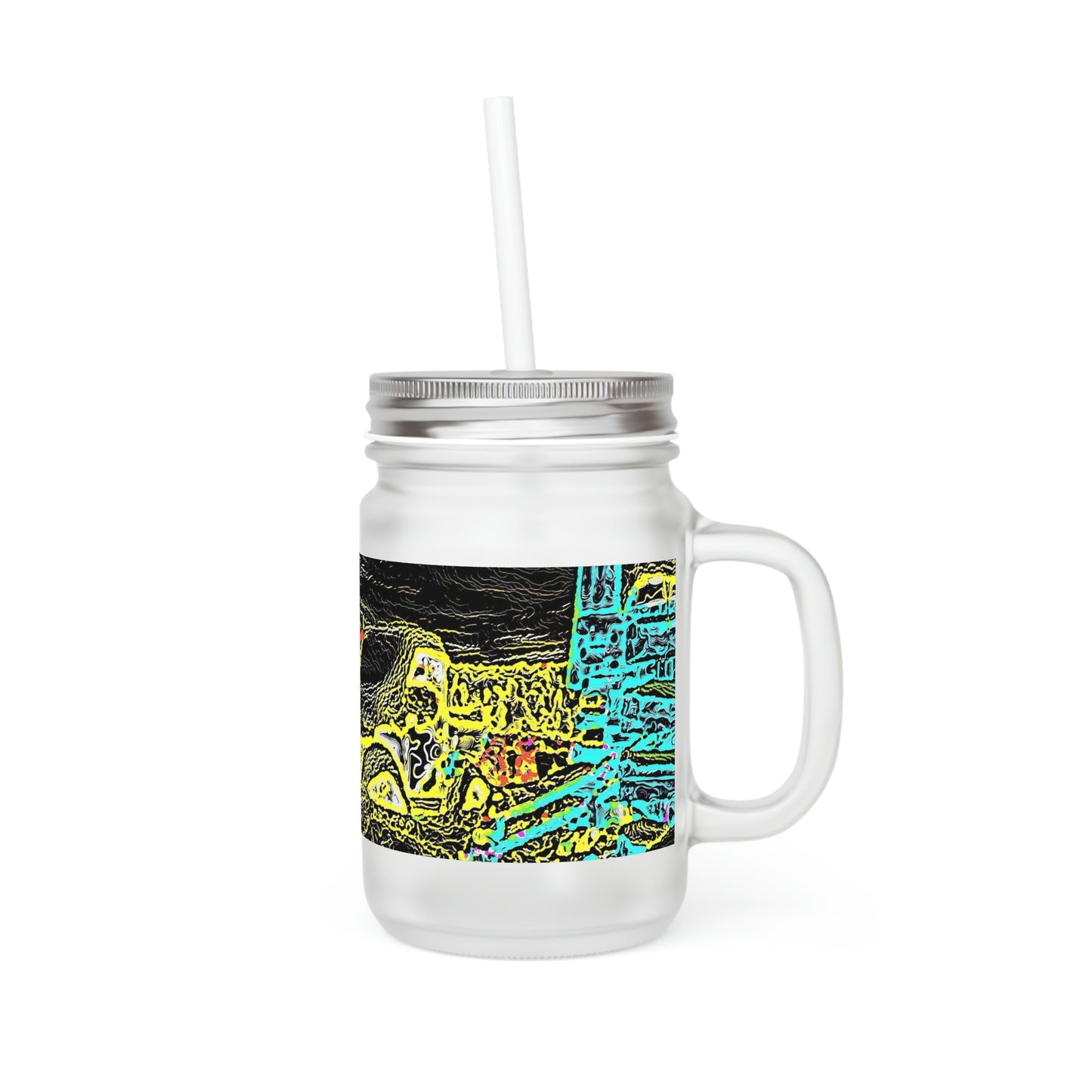 Mason Jar ... "Snow Vehicle In Snow Storm At-Rest" ... Circa 12Mar23 ... Central Idaho ... 18-Hours Rendering Time: Original Works ...