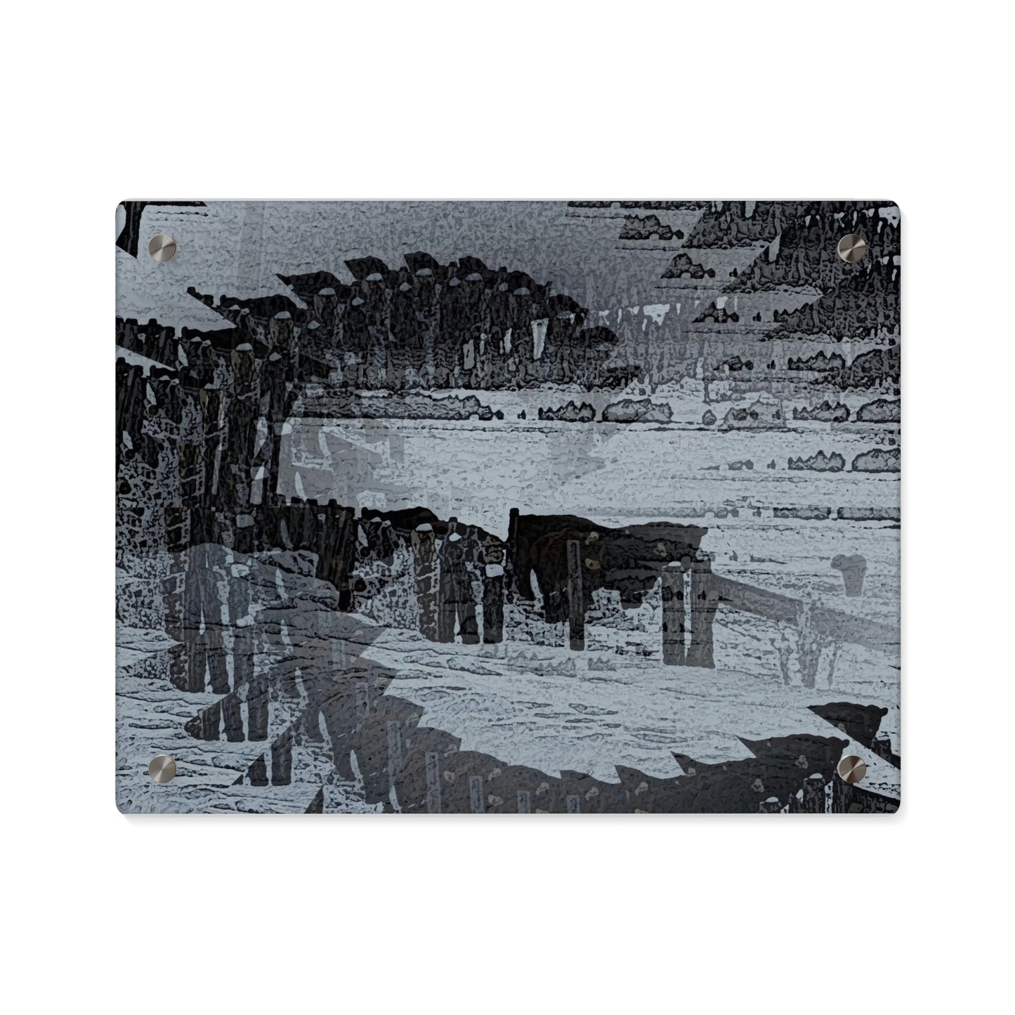 Acrylic Wall Art Panels ... A Quiet Morning ... "Along The Red River & Nature Preserve Plateau" ... Jan23 ... Original Works ...