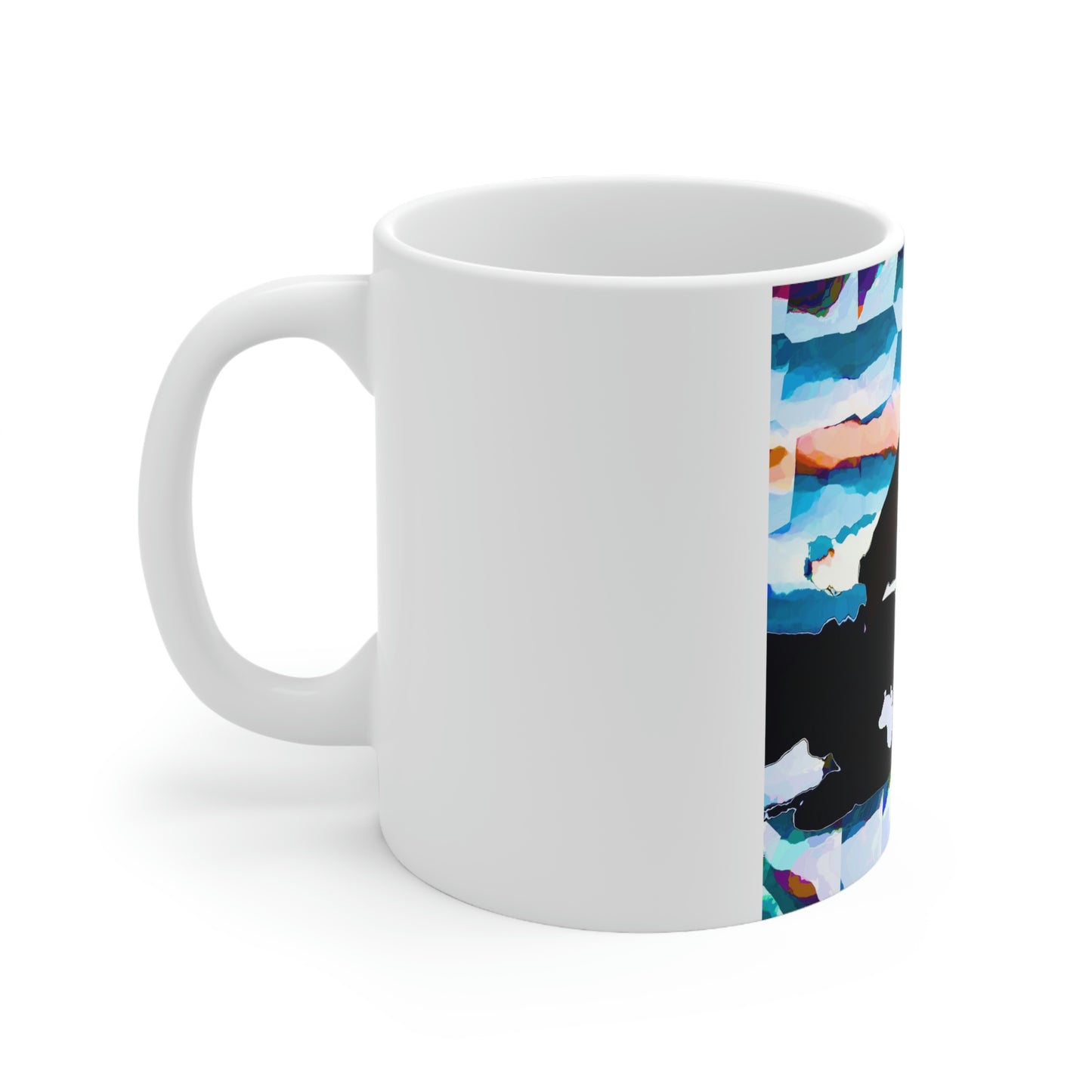 Ceramic Mug 11oz ... After An Intense Snow Storm ... 'Digging Out' ... A Vehicle & Cabin "In The Mountains" ... March 2023 ... Original Works ...
