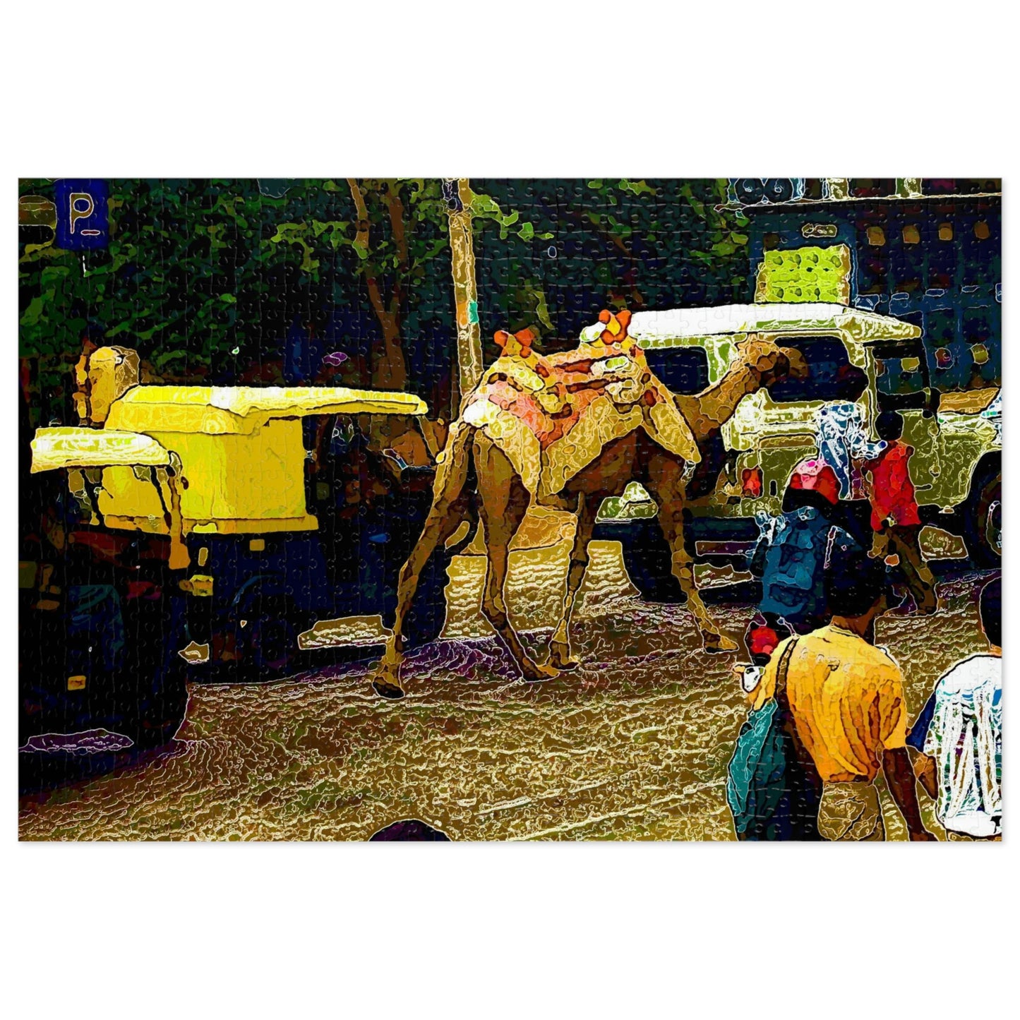 Jigsaw Puzzle (30, 110, 252, 500,1000-Piece) ... "Truckin'-Up-To-Buffalo ... 'Oops - Wrong Country' ... Truckin'-Up-To-New Delll -'E' ... " ... (Delhi, India) ... 5July2007. Original Works ...