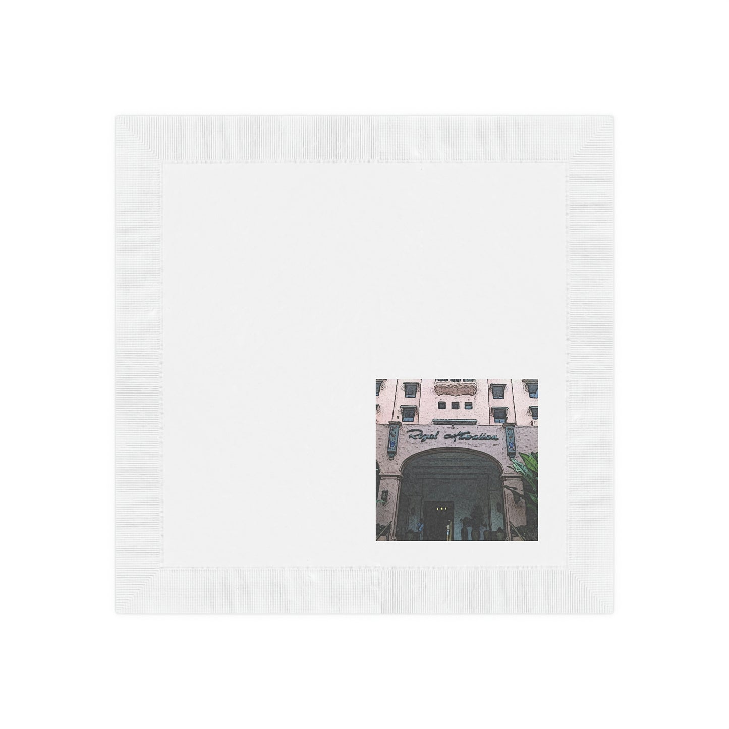 White Coined Napkins ...  "La Grande Entree" At: 'The Pink Palace' ... The Royal Hawai'ian ... Honolulu, HI ... '27Oct2014' ... Original Works ...