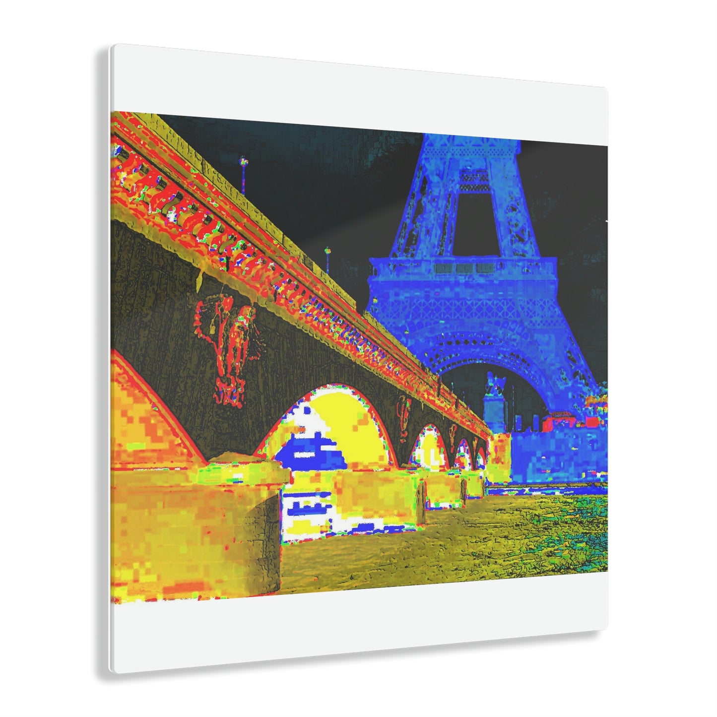 Acrylic Prints ...  Le Tour D'Eiffel ..."Along The Water" ... Barbara Joan Bonnell-Holt ... Le Voyage De Paris: 1972 ... Original Works ...
