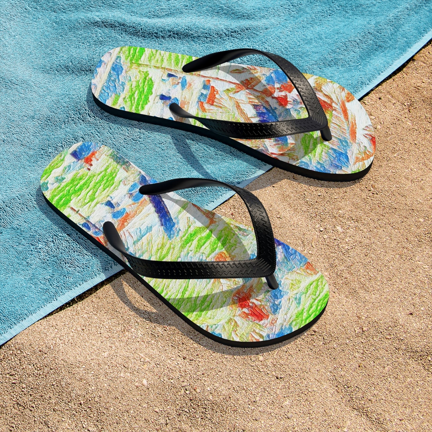 Unisex Flip-Flops ... "The Royal Hawai'ian: Waikiki Beach_Beach" ... Honolulu, HI ... Ocotber 2014 (Halloween) ... Original Works ...