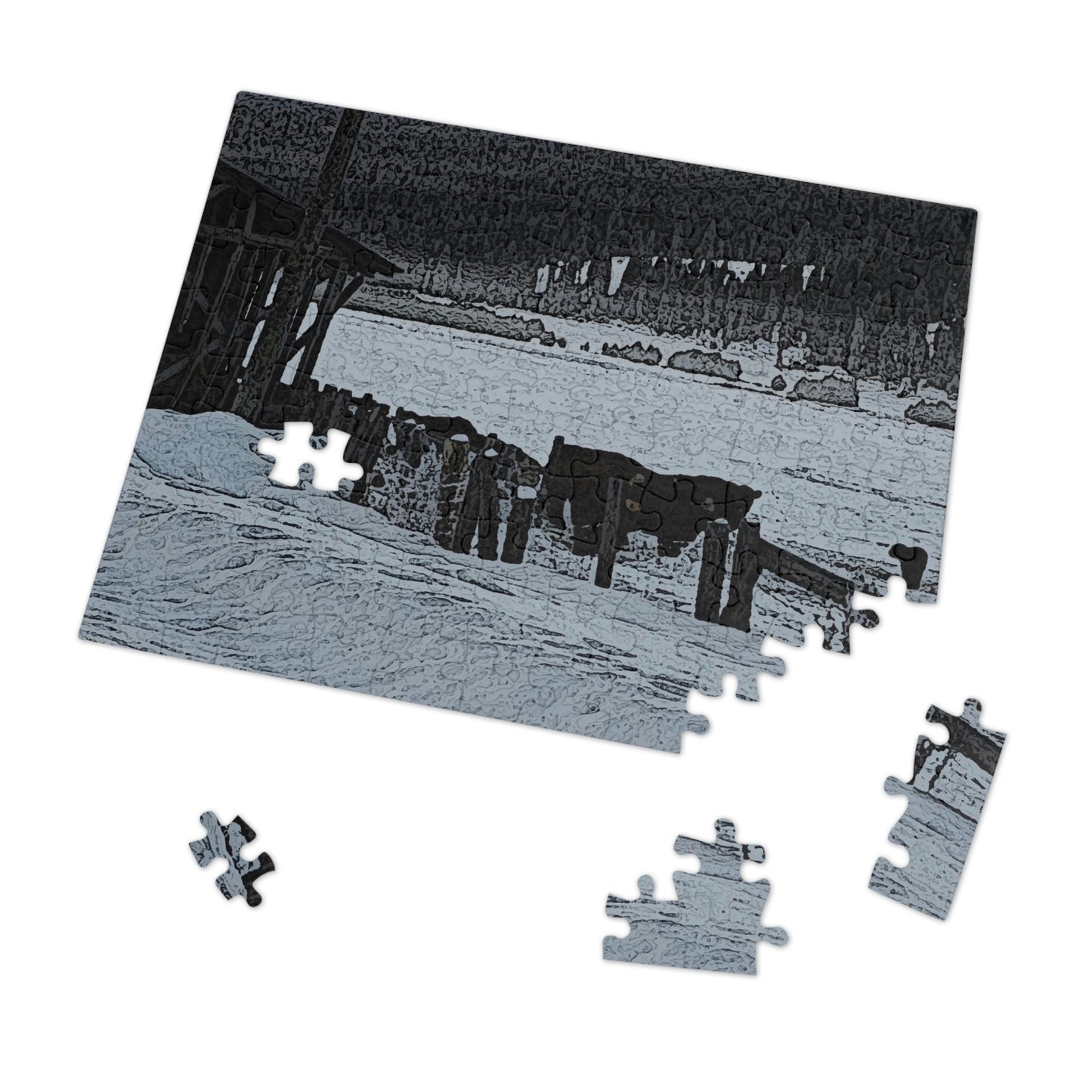 Jigsaw Puzzle (30, 110, 252, 500,1000-Piece) ... A Quiet Morning ... "Along The Red River & Nature Preserve Plateau" ... Jan23 ... Original Works ...
