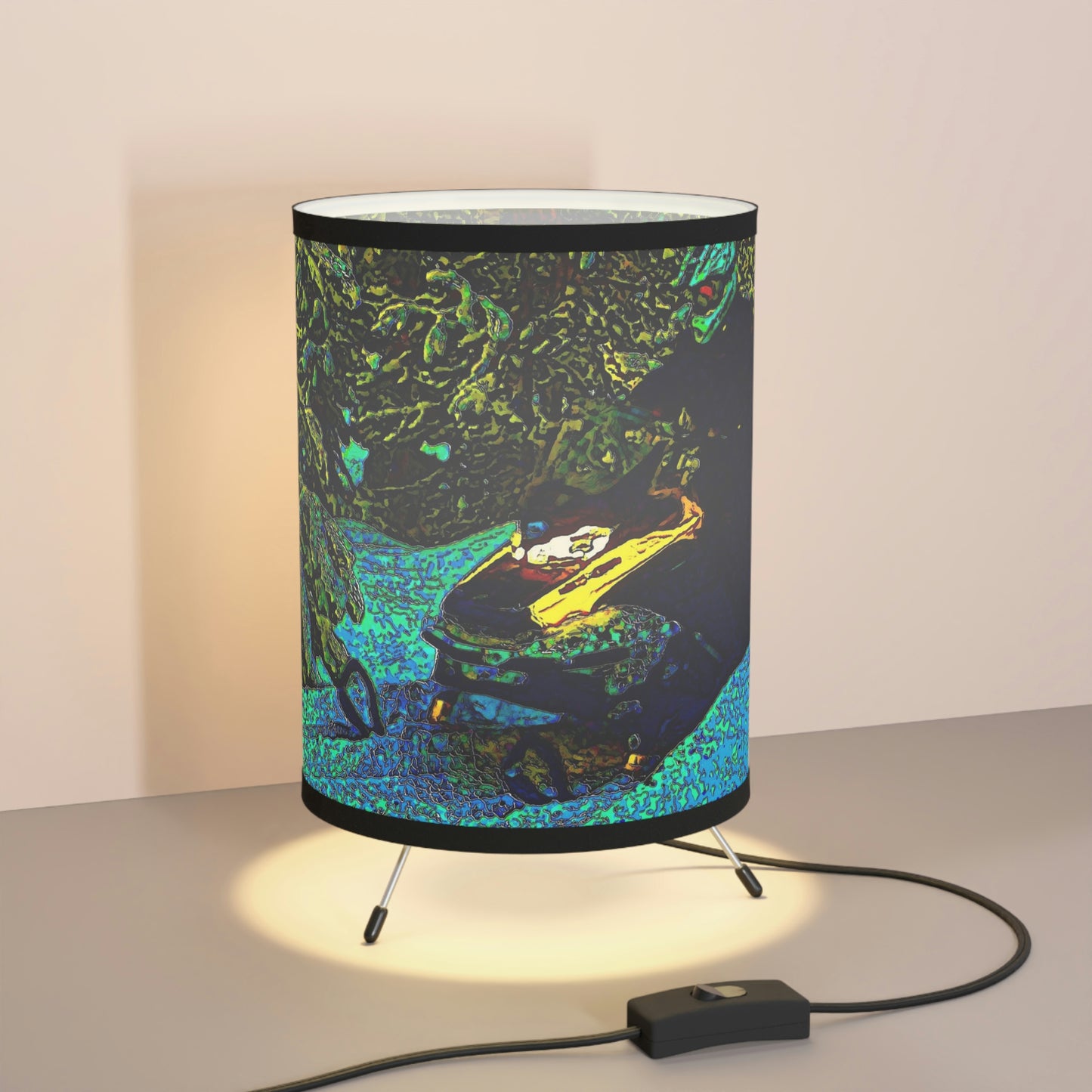 Tripod Lamp with High-Res Printed Shade, US\CA plug ... Yep ... "Another Day ... Riding Through The Wilderness ... " ... February 2023 ... Original Works ...